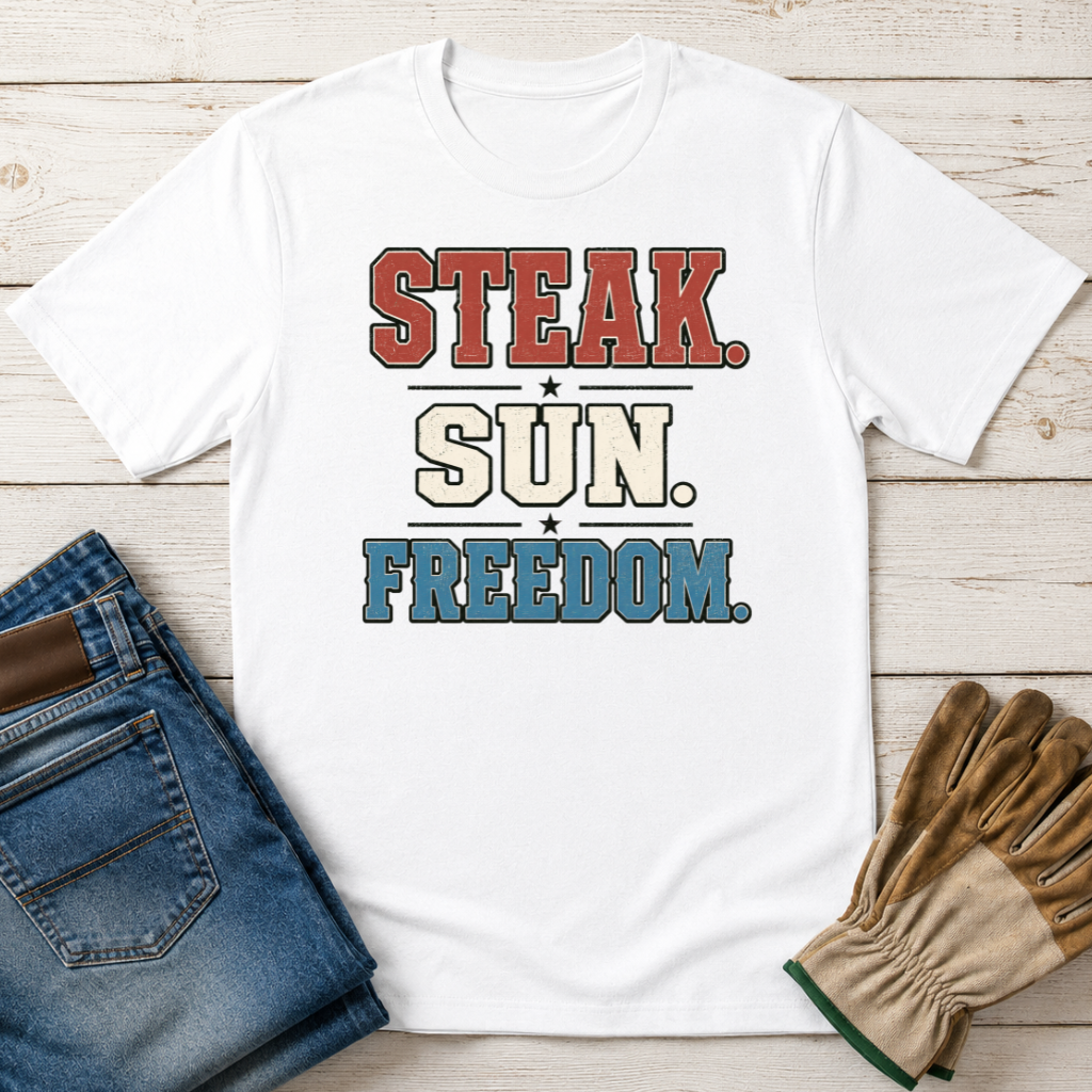 Steak. Sun. Freedom. T-Shirt