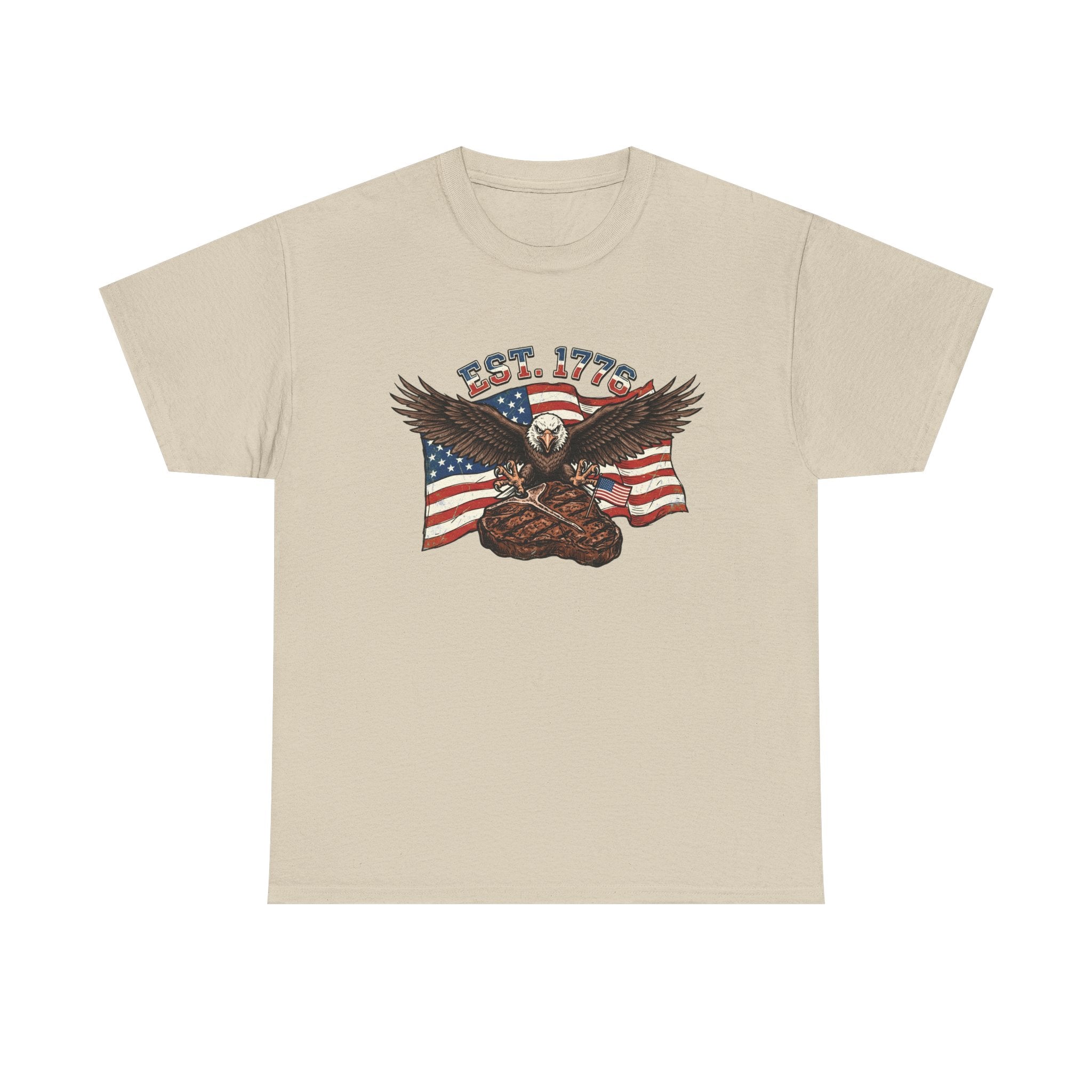 Bald Eagle & Porterhouse Patriotic T-Shirt