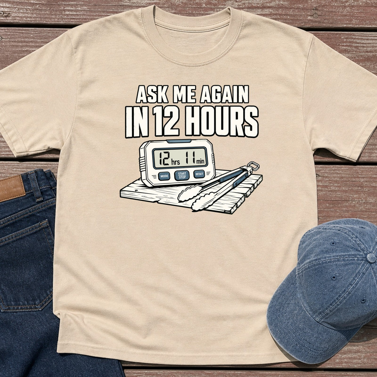 12 Hours T-Shirt - Sand