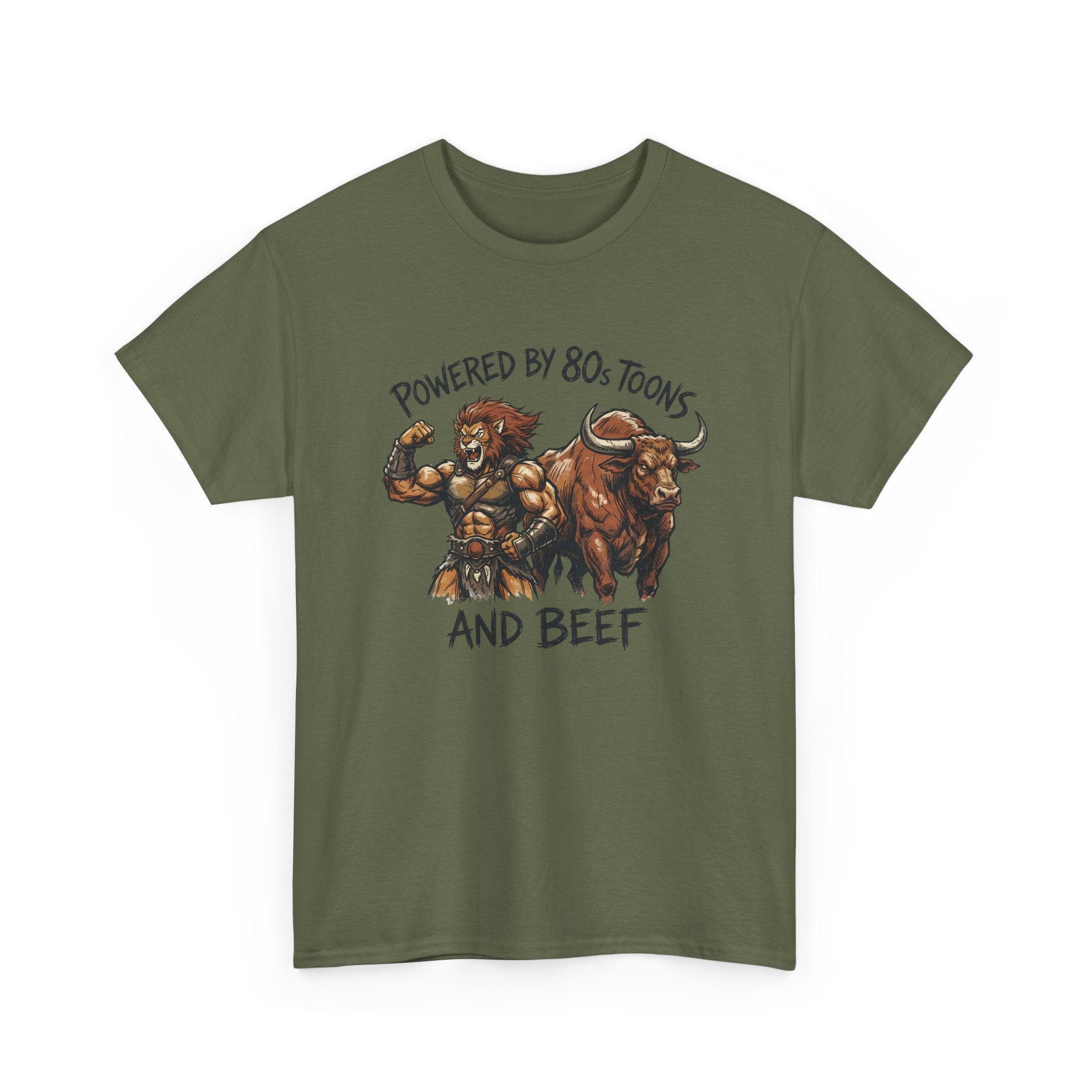 Powered by 80s Cartoons and Beef T-Shirt