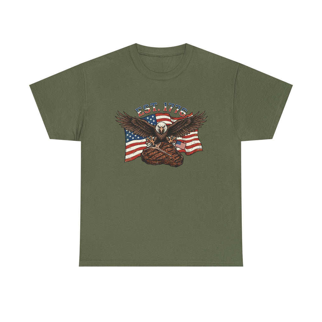 Bald Eagle & Porterhouse Patriotic T-Shirt