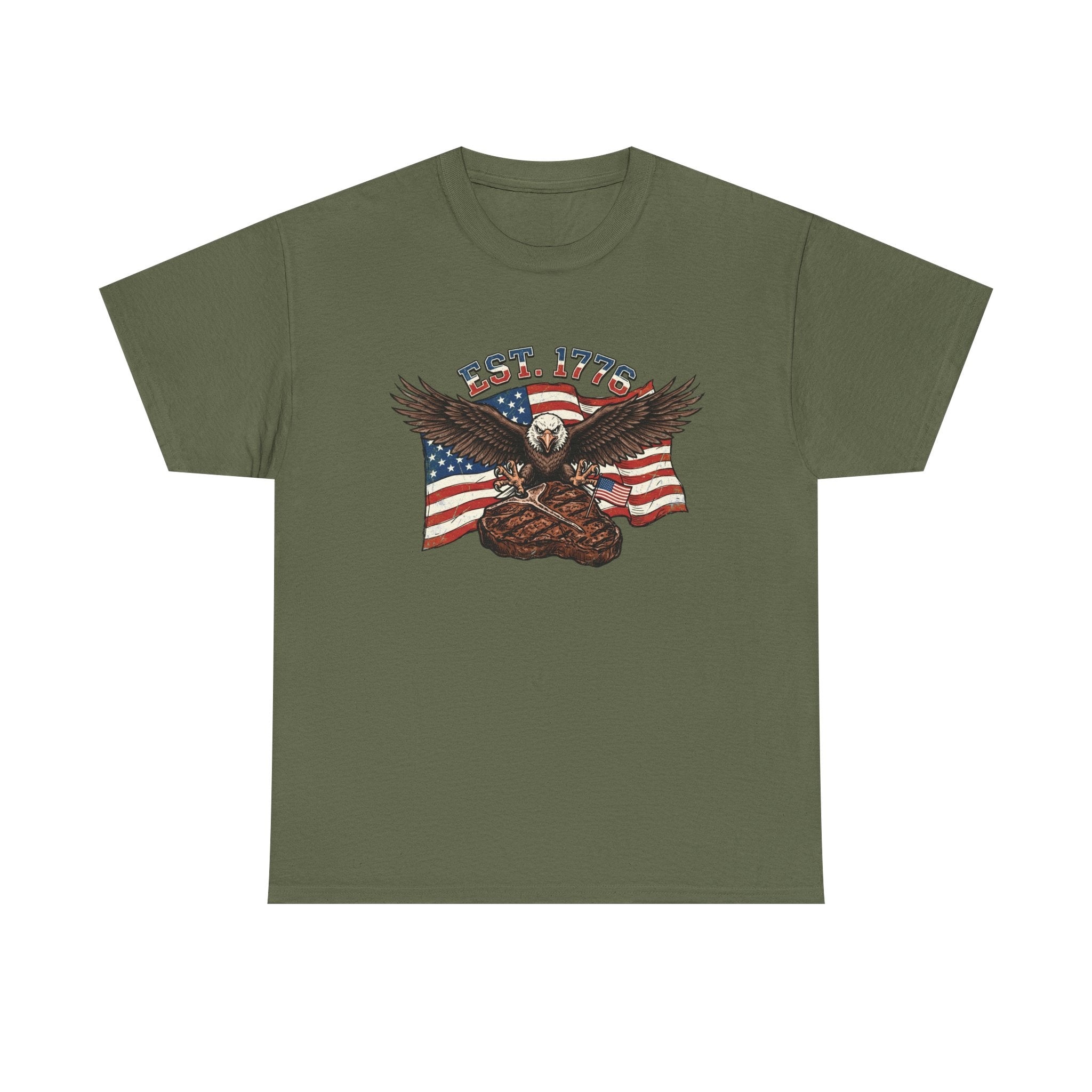 Bald Eagle & Porterhouse Patriotic T-Shirt