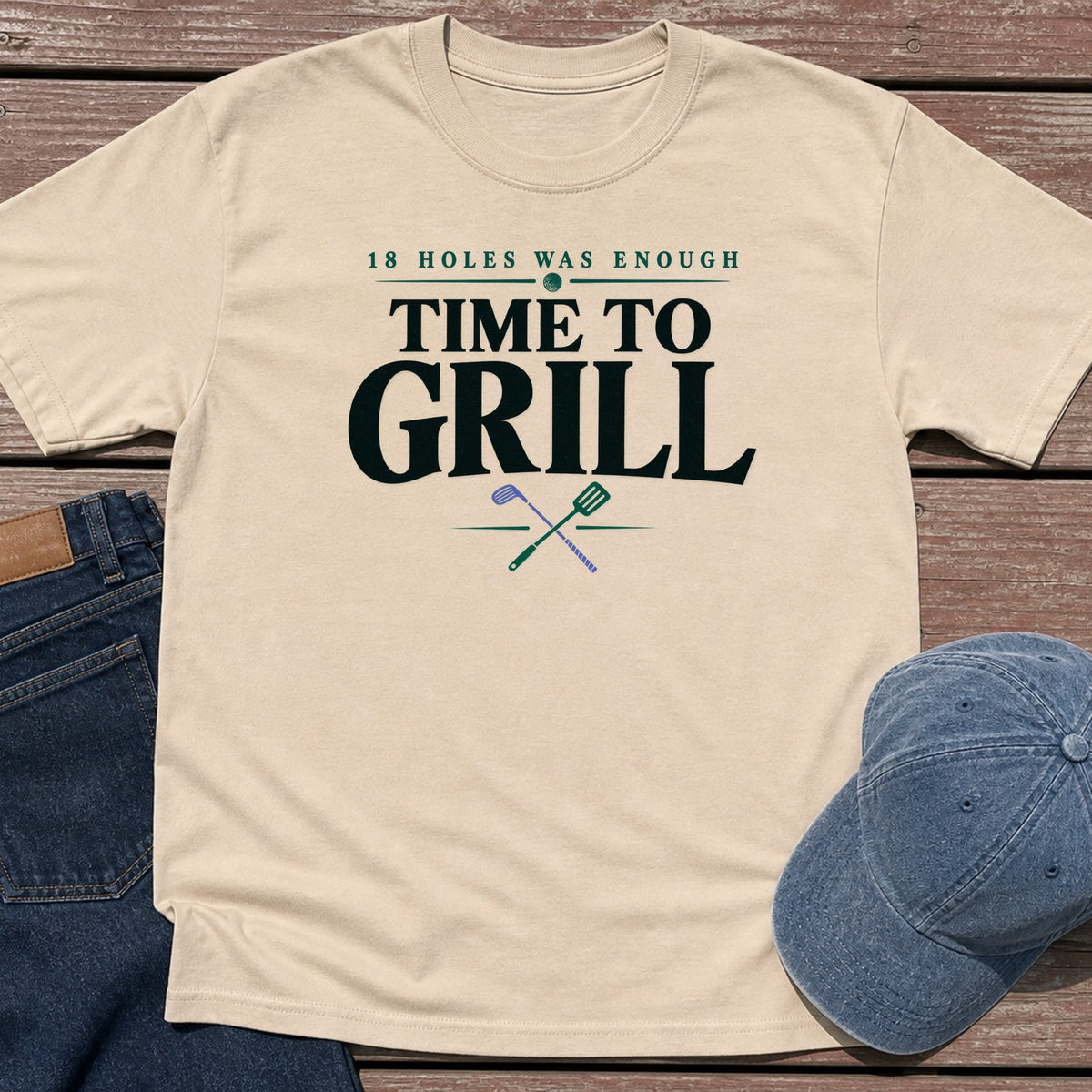 18 Holes T-Shirt - Sand