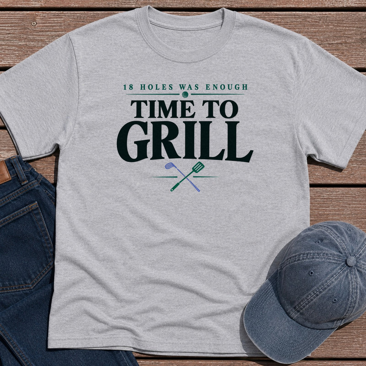 18 Holes T-Shirt - Sport Grey