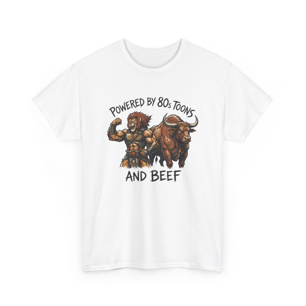 Powered by 80s Cartoons and Beef T-Shirt
