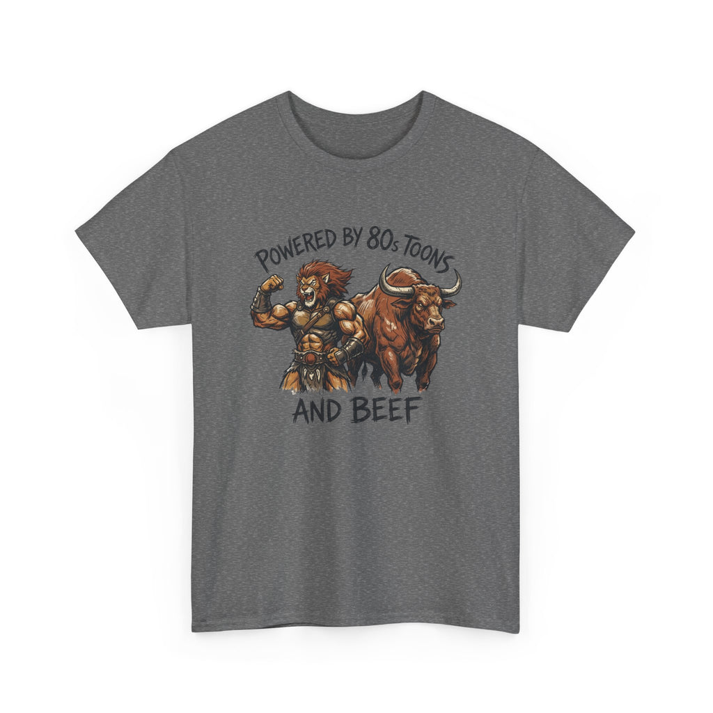 Powered by 80s Cartoons and Beef T-Shirt