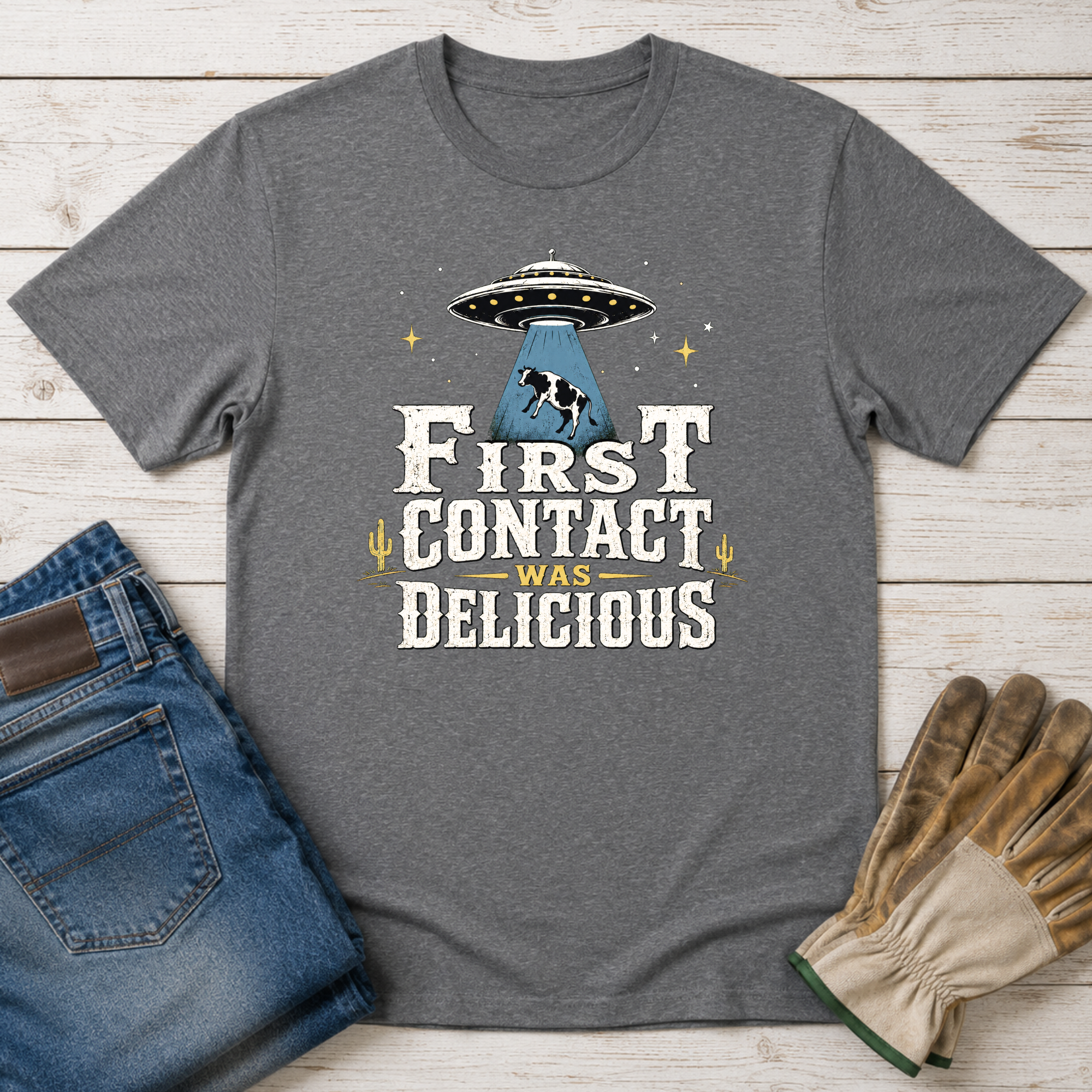 First Contact Cow T-Shirt