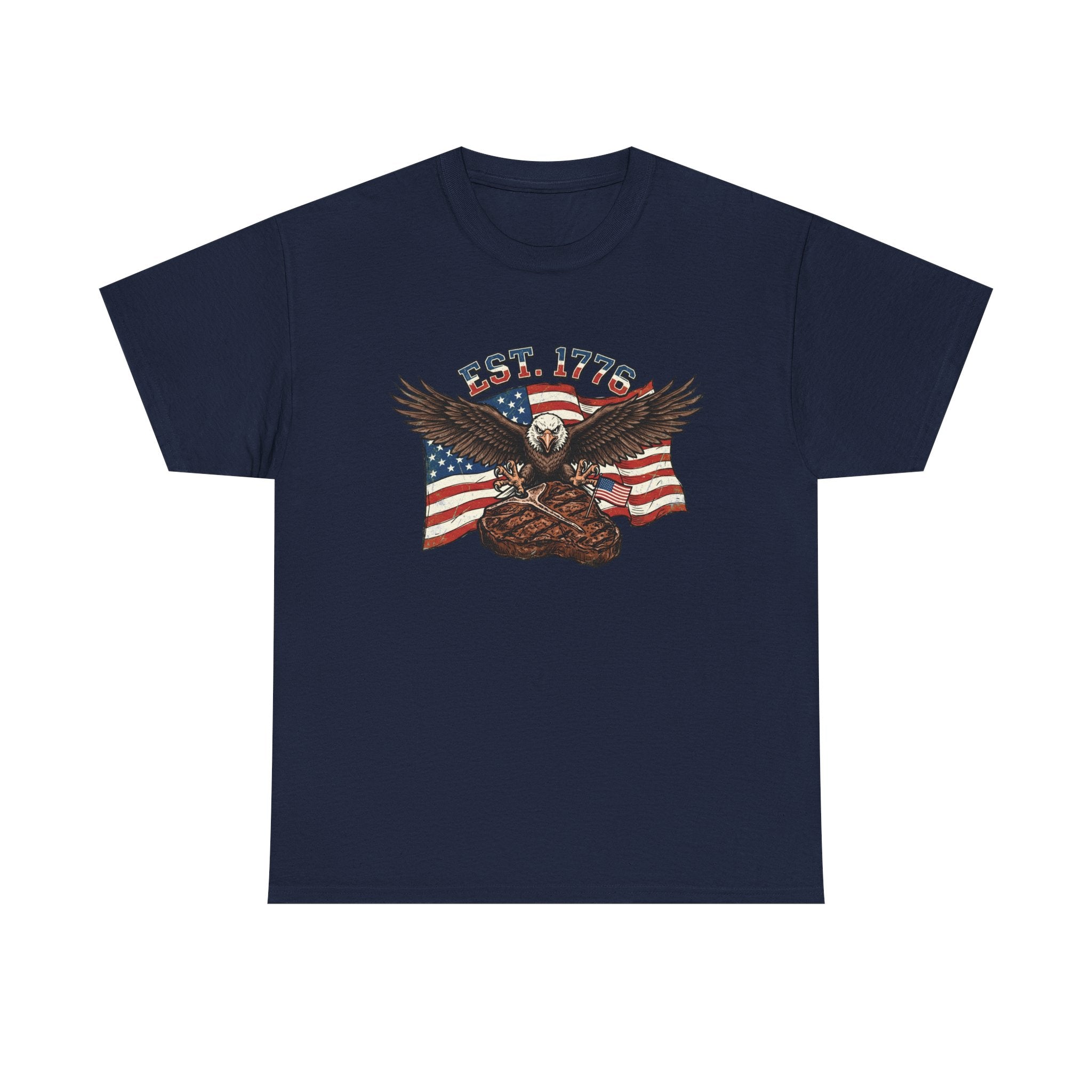 Bald Eagle & Porterhouse Patriotic T-Shirt