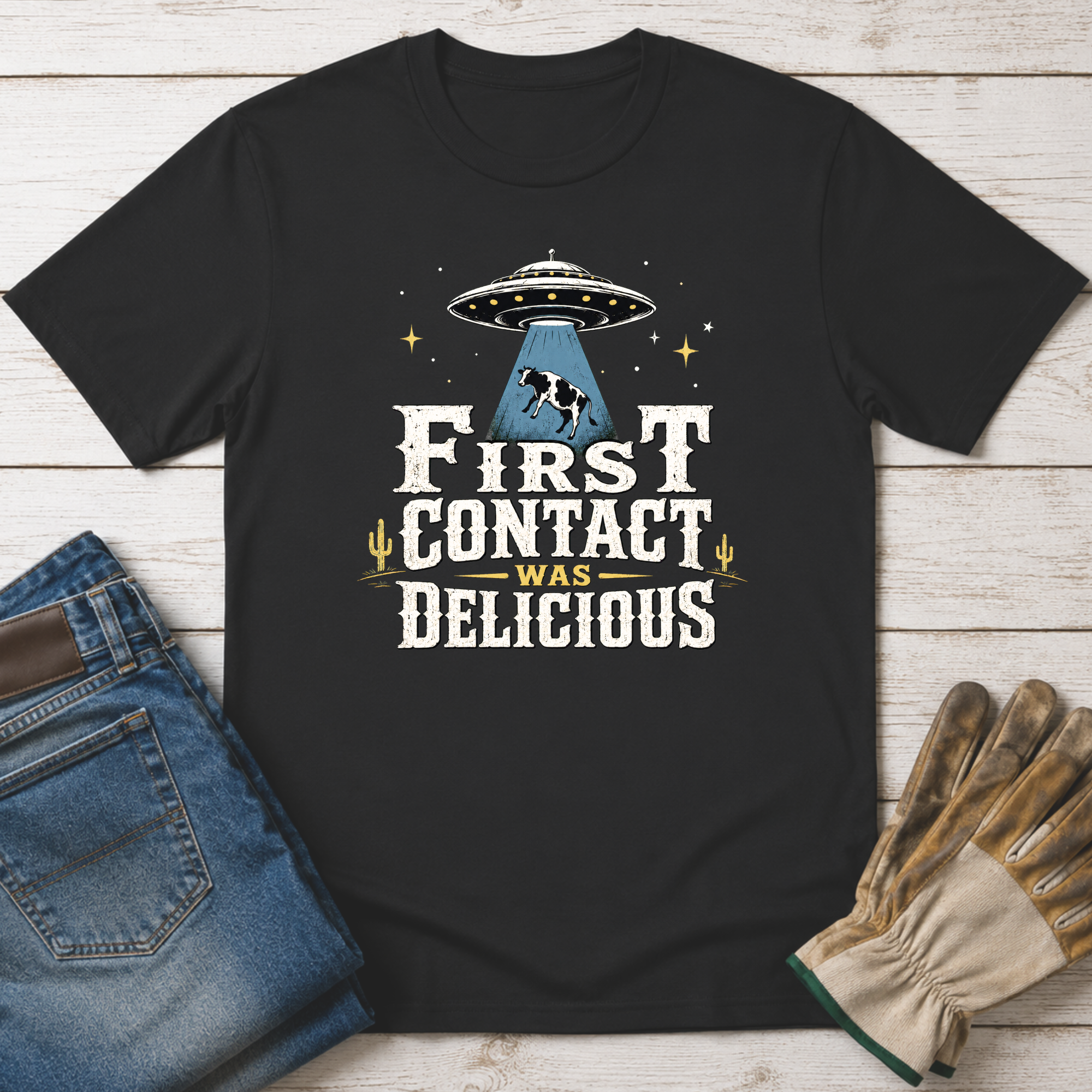 First Contact Cow T-Shirt