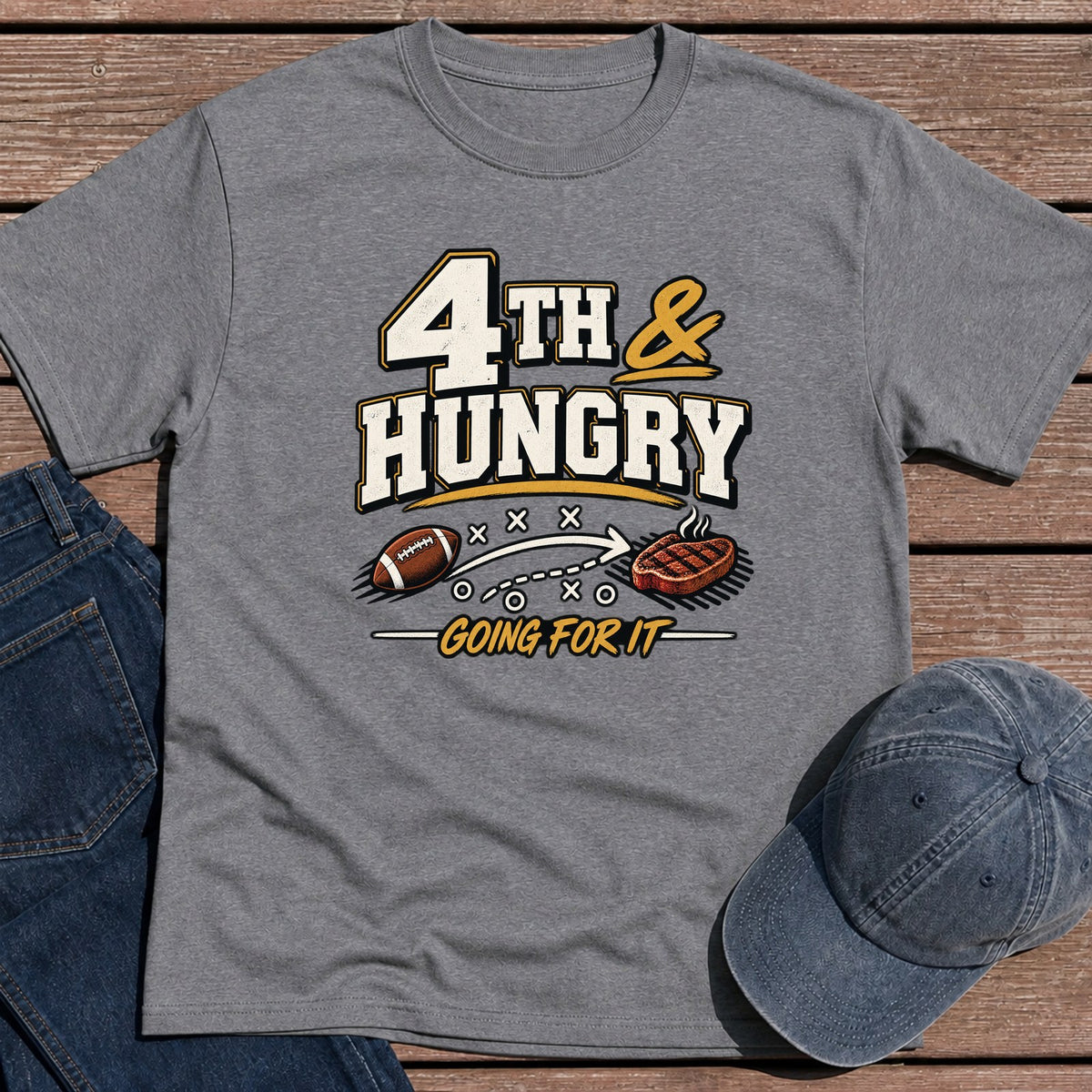 4th & Hungry T-Shirt - Tweed