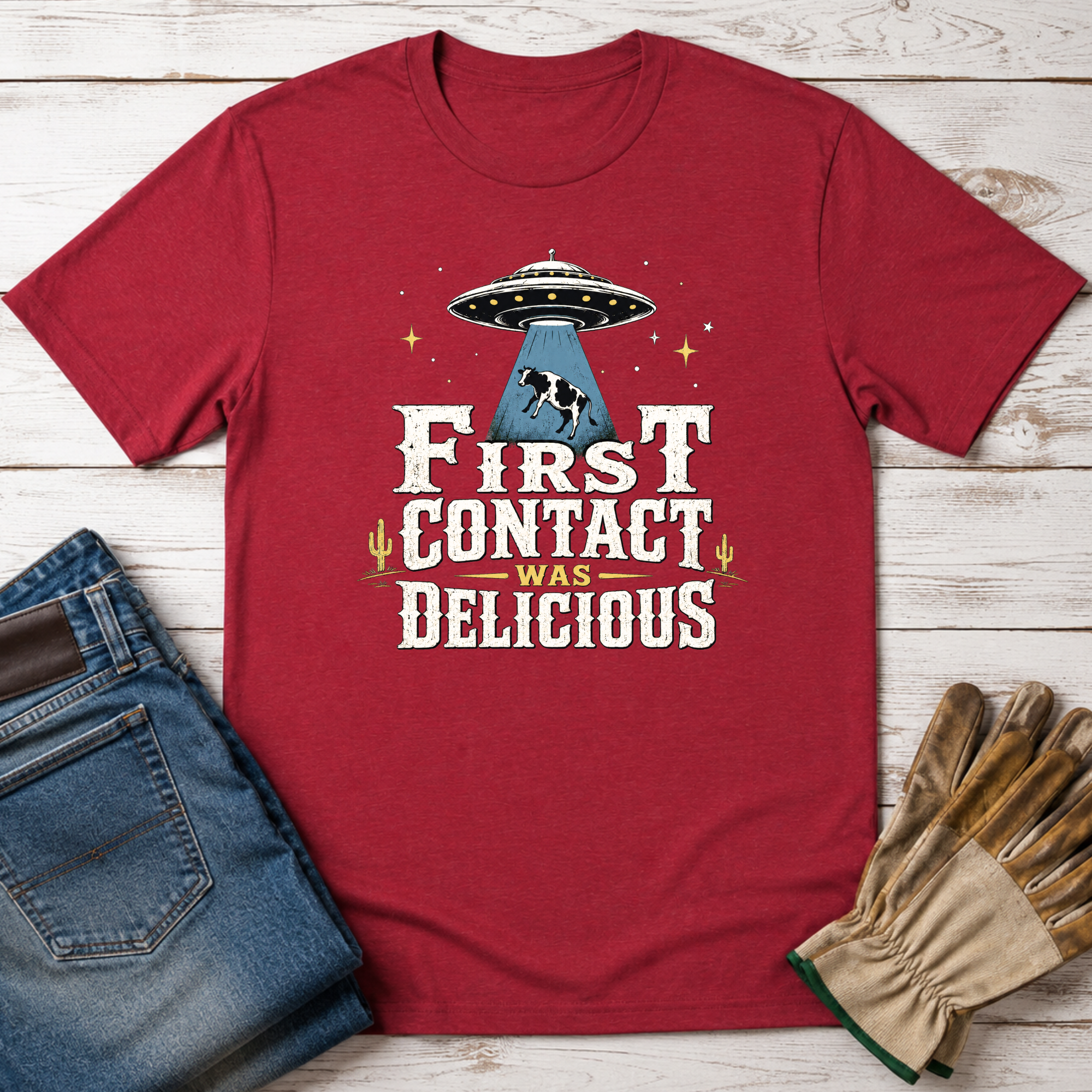 First Contact Cow T-Shirt