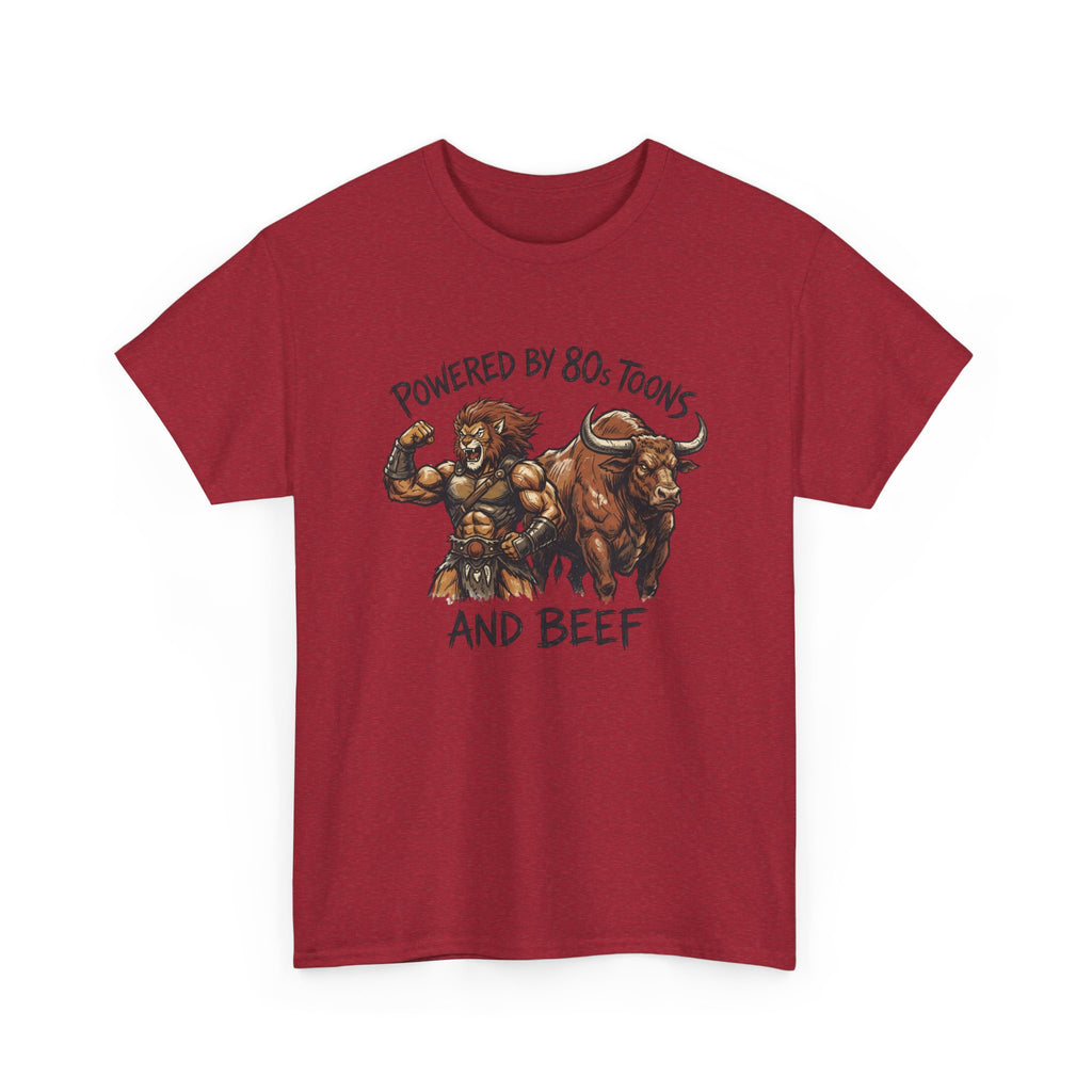 Powered by 80s Cartoons and Beef T-Shirt