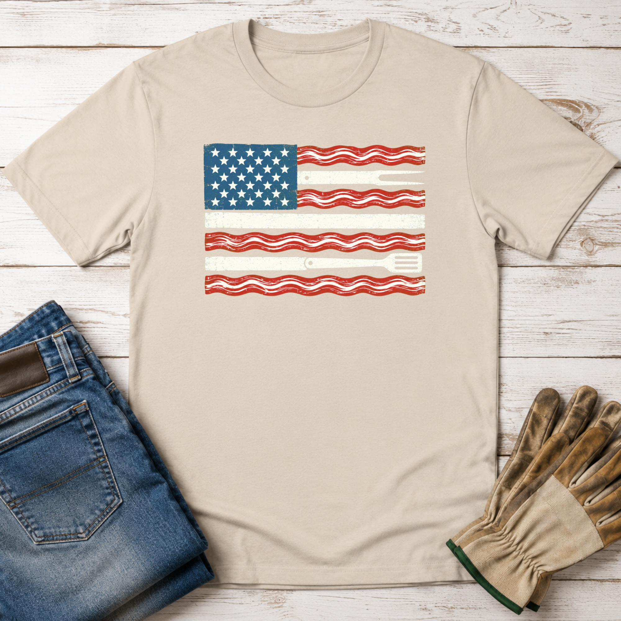 Bacon Flag T-Shirt