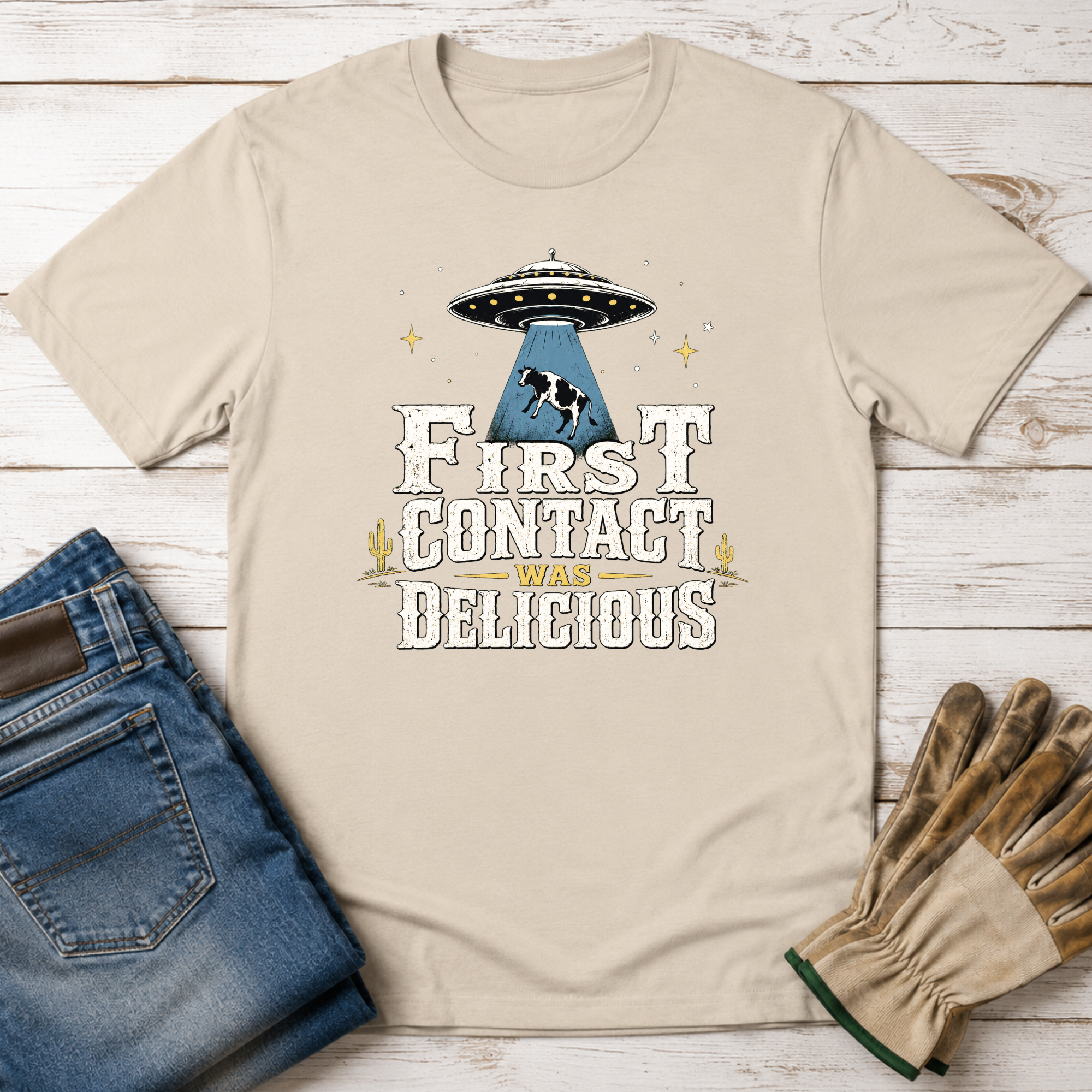 First Contact Cow T-Shirt