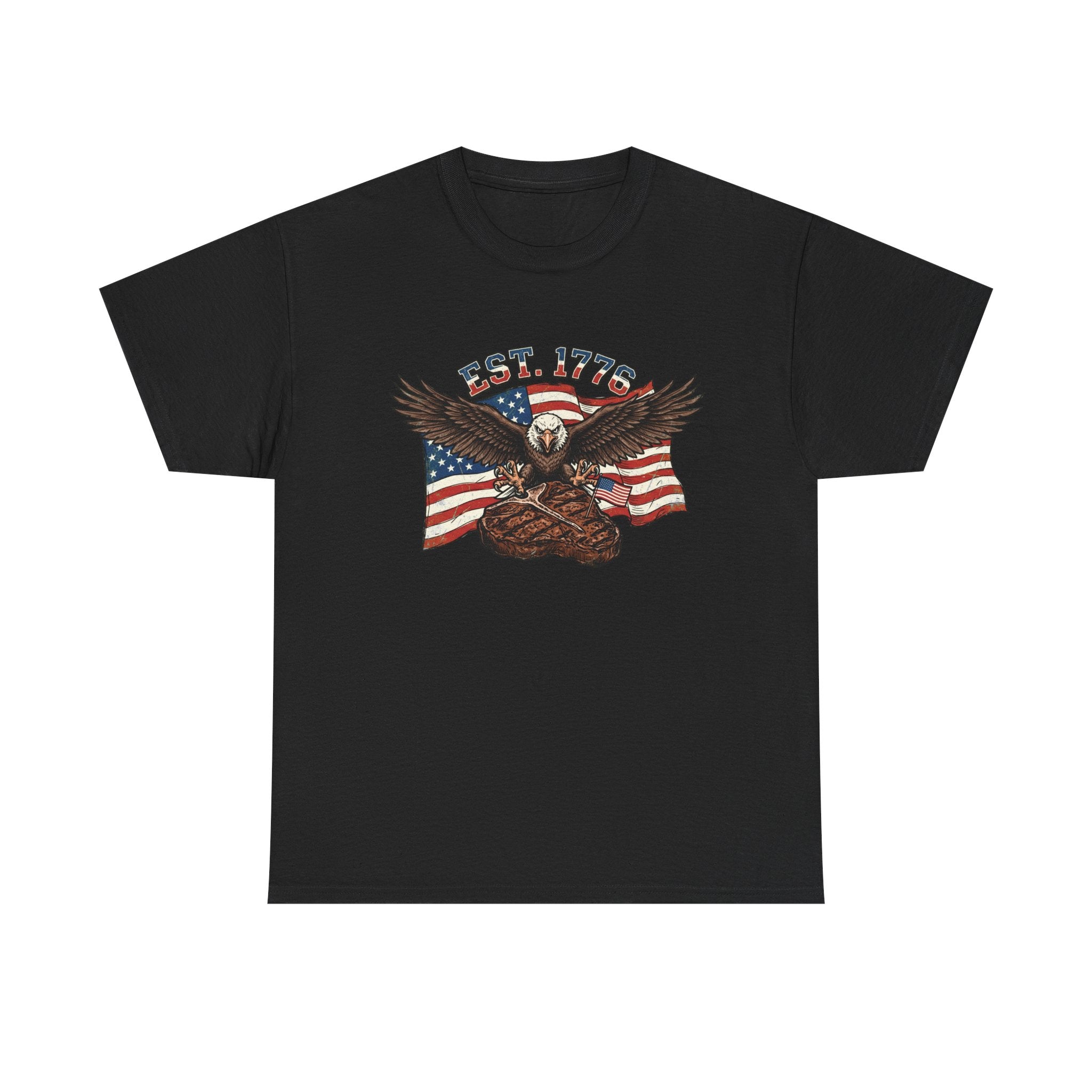 Bald Eagle & Porterhouse Patriotic T-Shirt