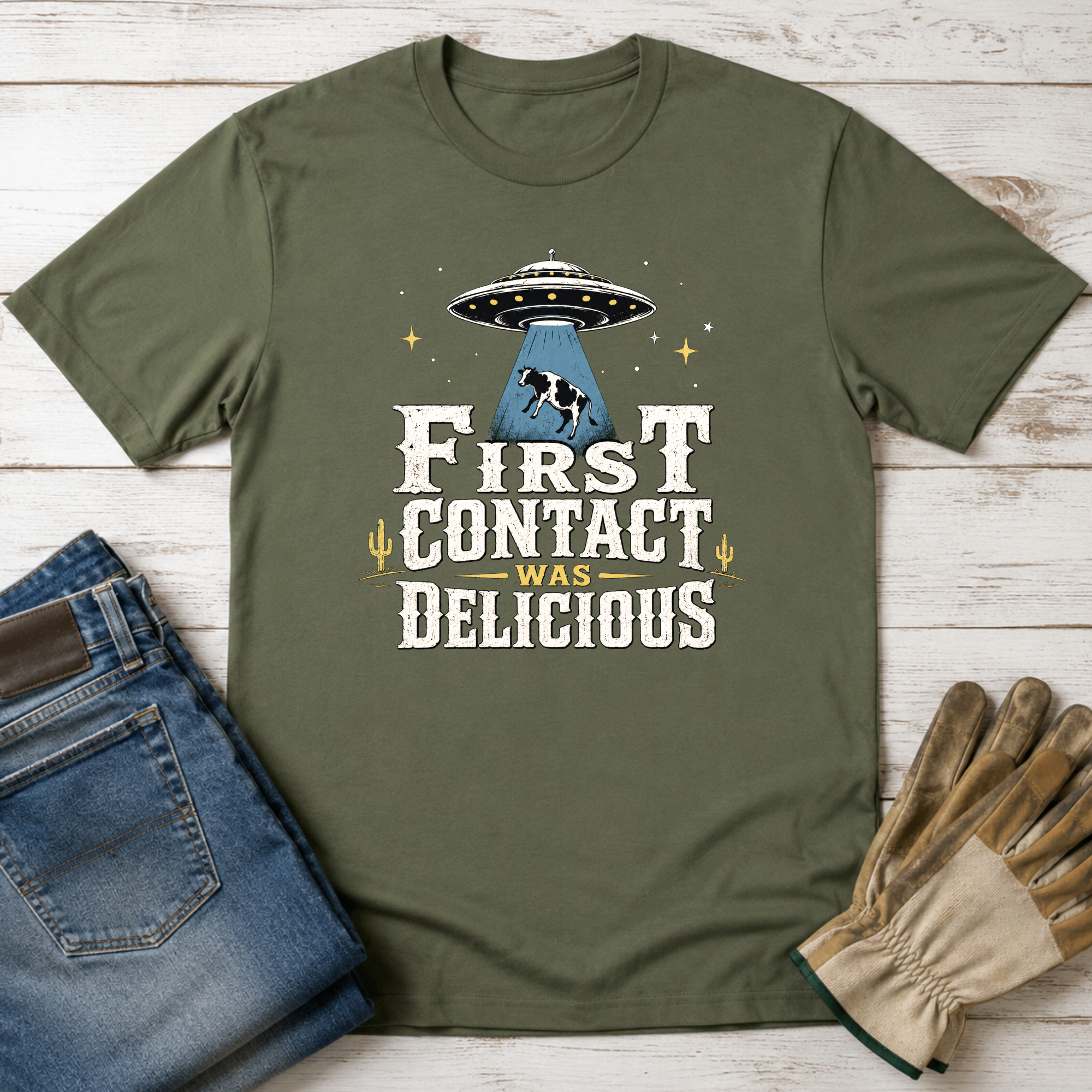 First Contact Cow T-Shirt