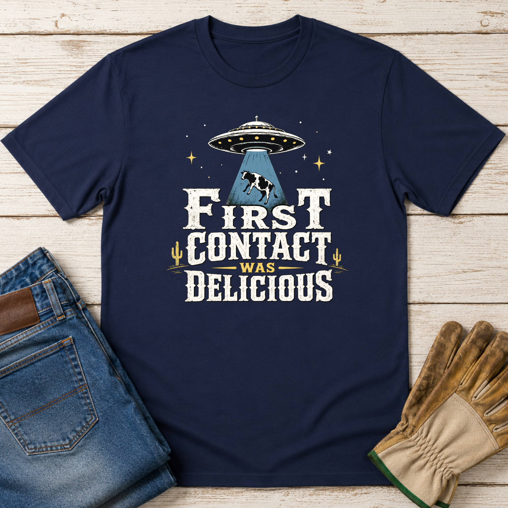 First Contact Cow T-Shirt