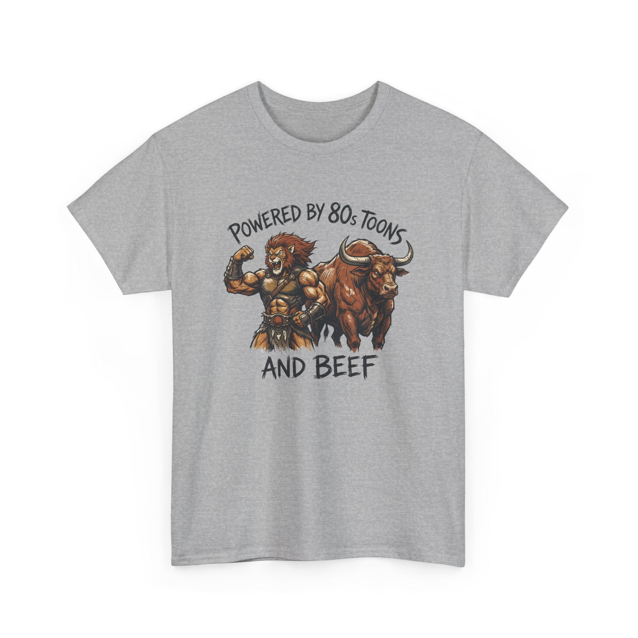 Powered by 80s Cartoons and Beef T-Shirt