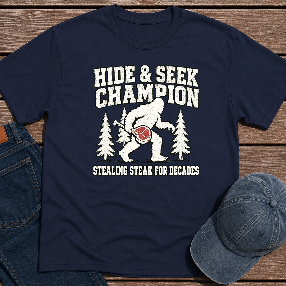 Bigfoot Champion T-Shirt - Navy