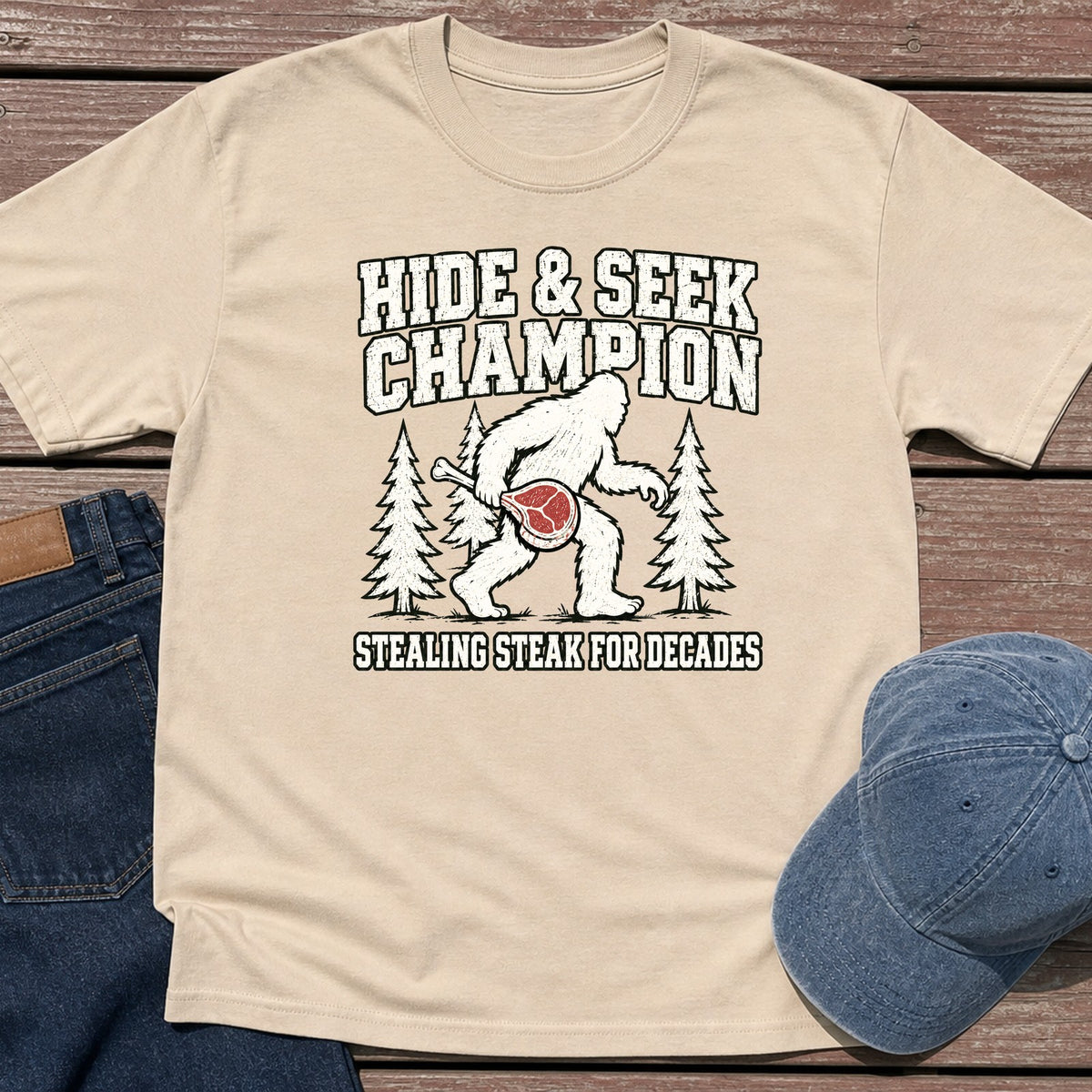 Bigfoot Champion T-Shirt - Sand