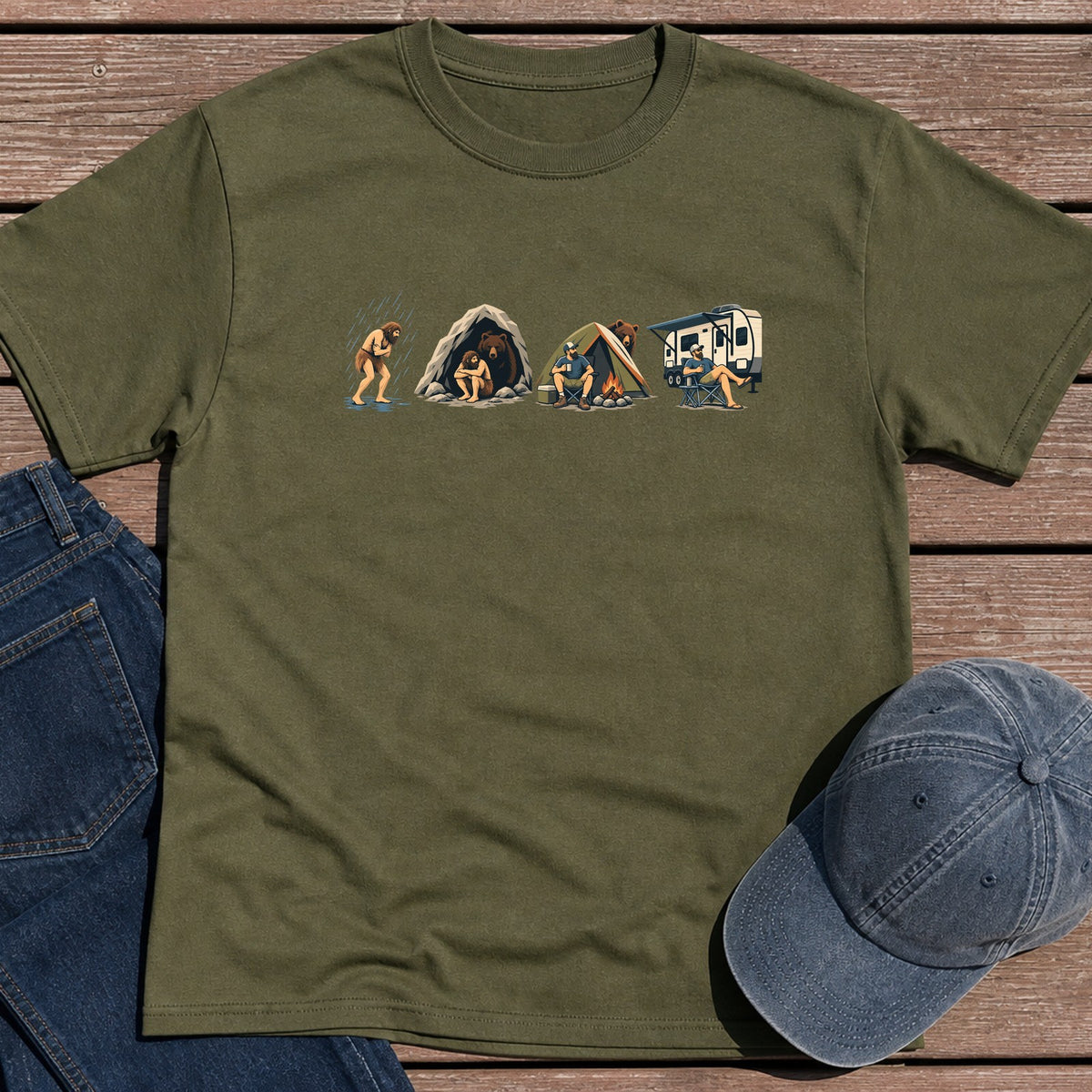 Evo Camper T-Shirt - Military Green