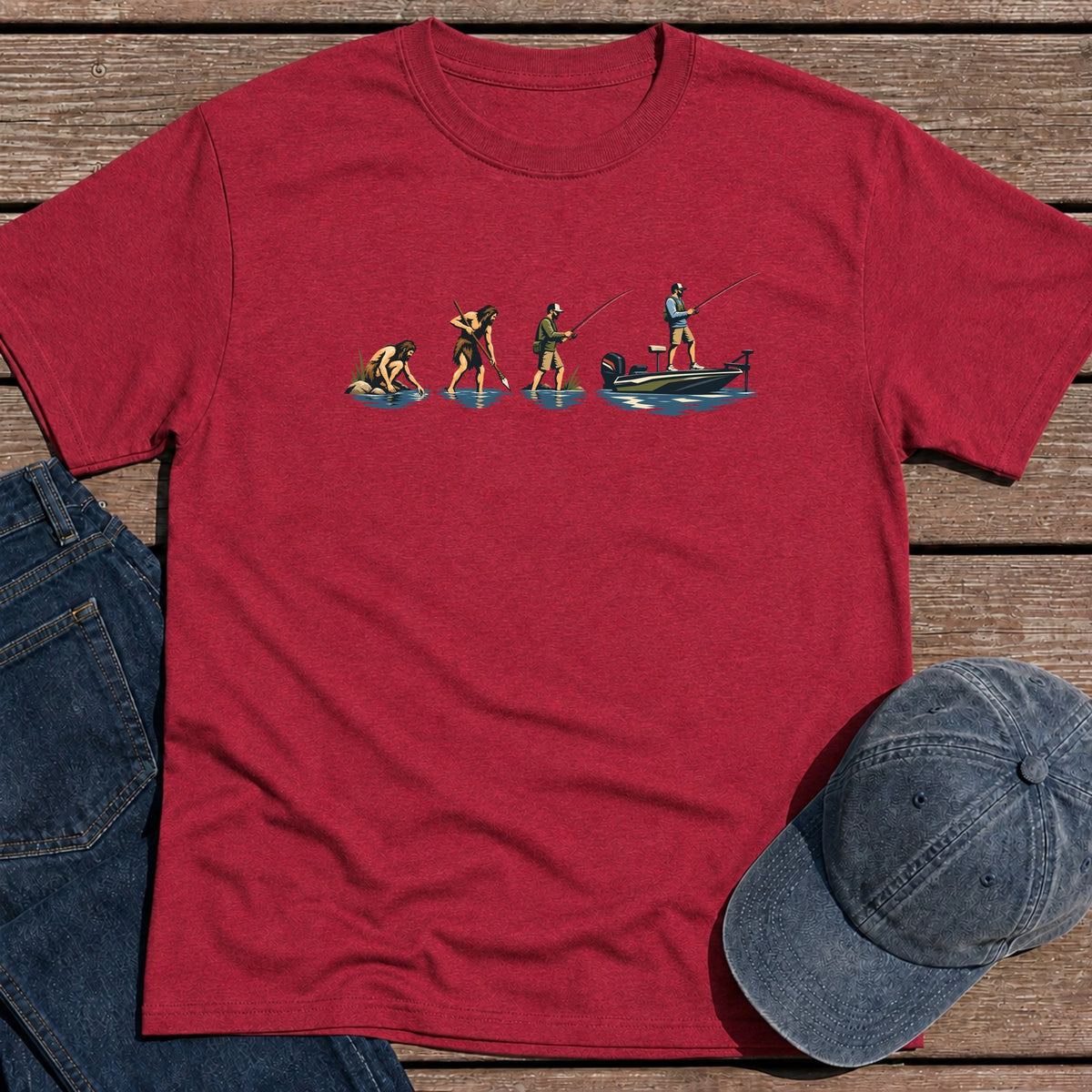 Evo Fisherman T-Shirt - Antique Cherry Red