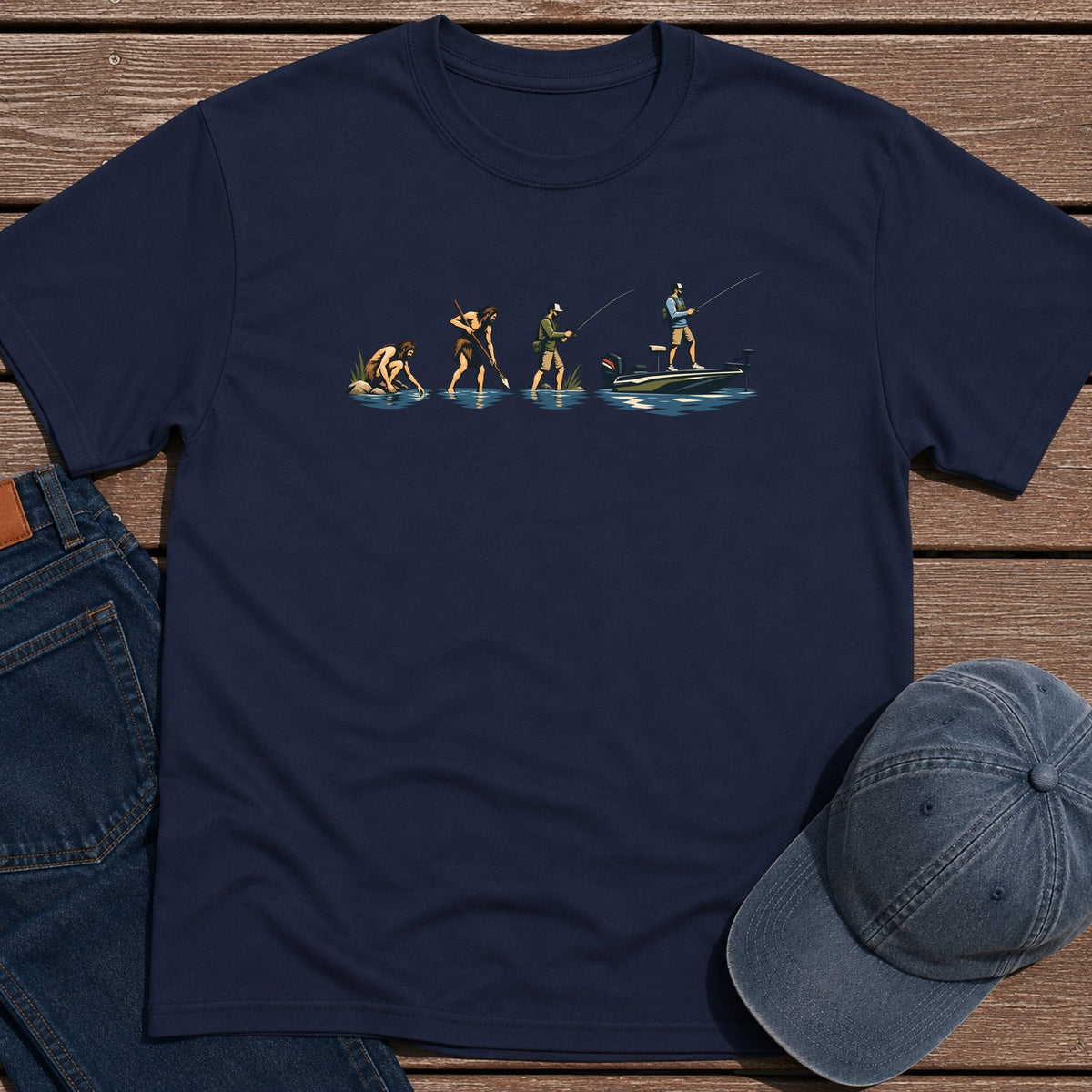 Evo Fisherman T-Shirt - Navy