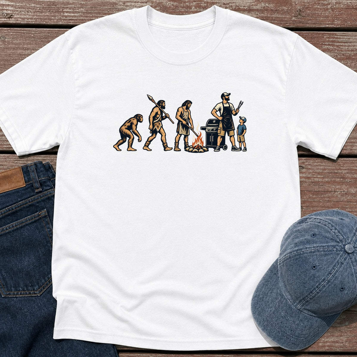Evo Grill Dad T-Shirt - White