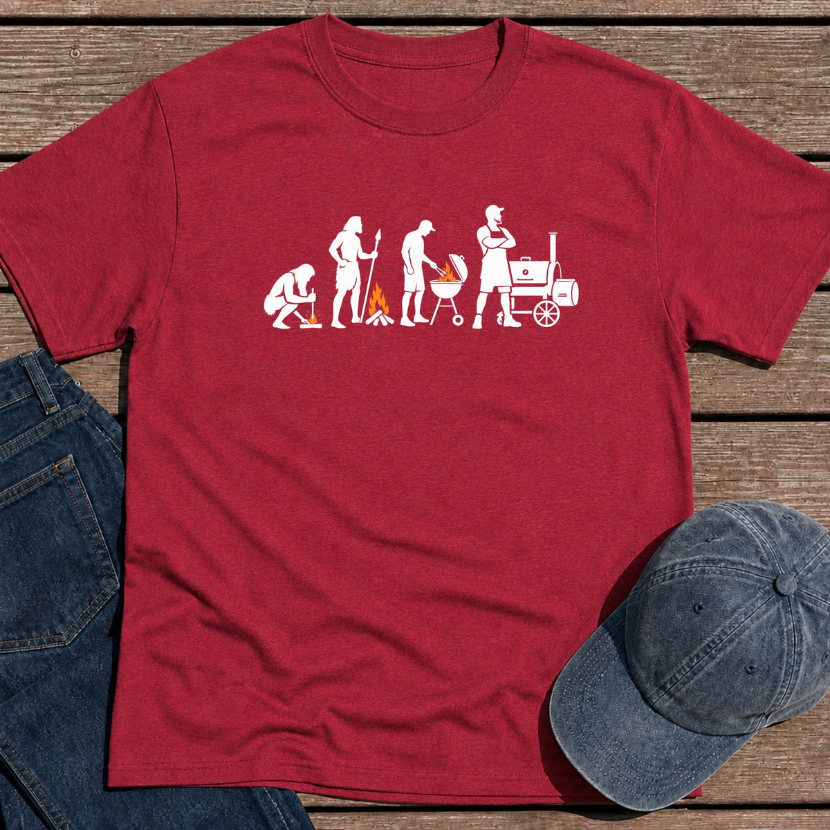Evo Smoker T-Shirt - Antique Cherry Red