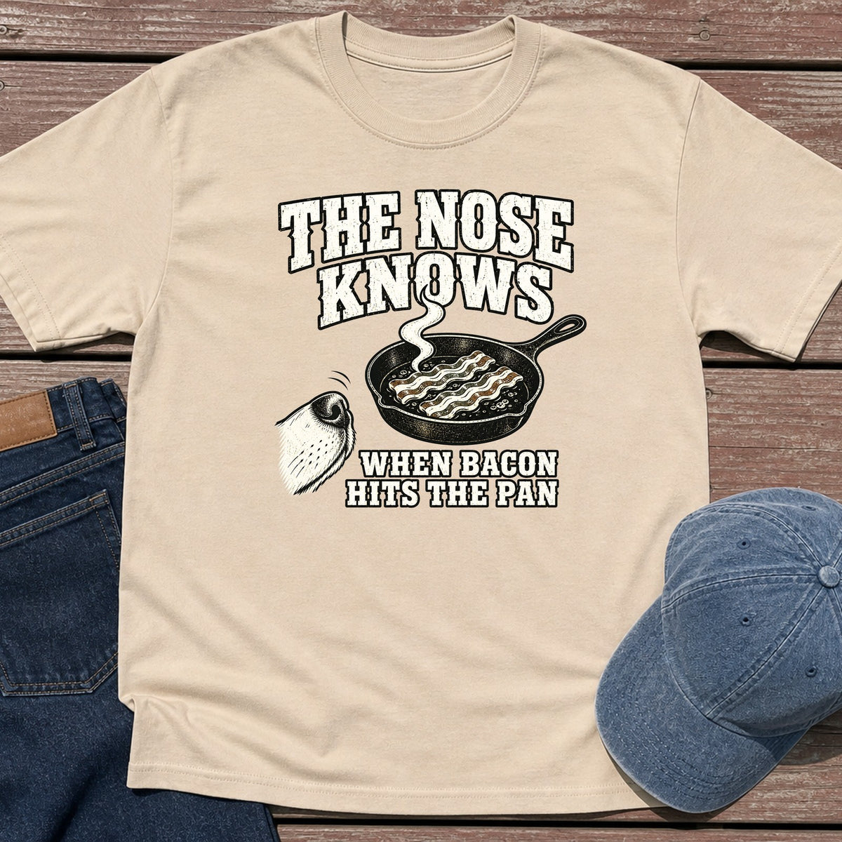 Nose Knows T-Shirt - Sand