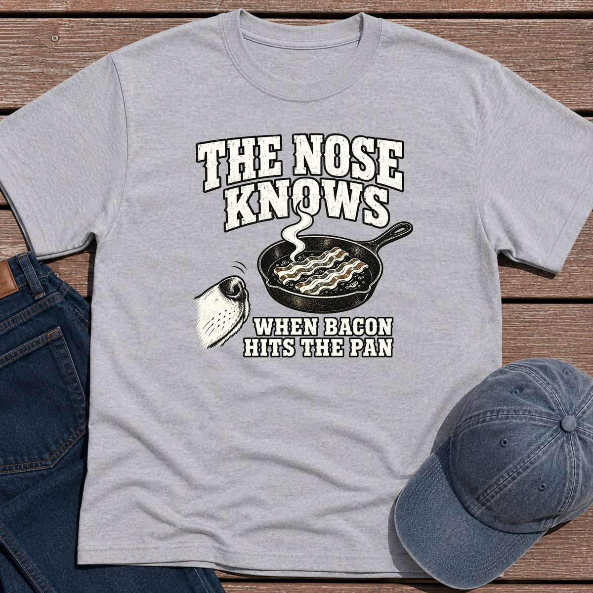 Nose Knows T-Shirt - Sport Grey