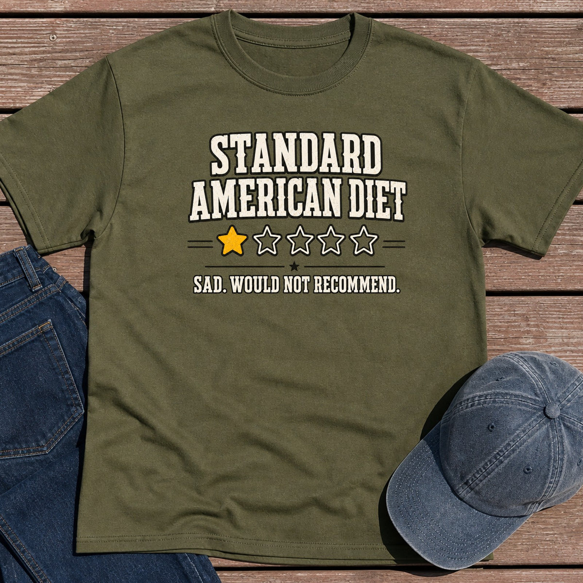 SAD Review T-Shirt - Military Green