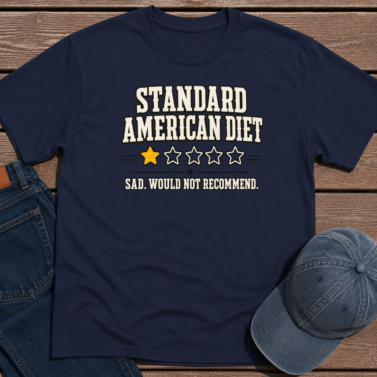 SAD Review T-Shirt - Navy