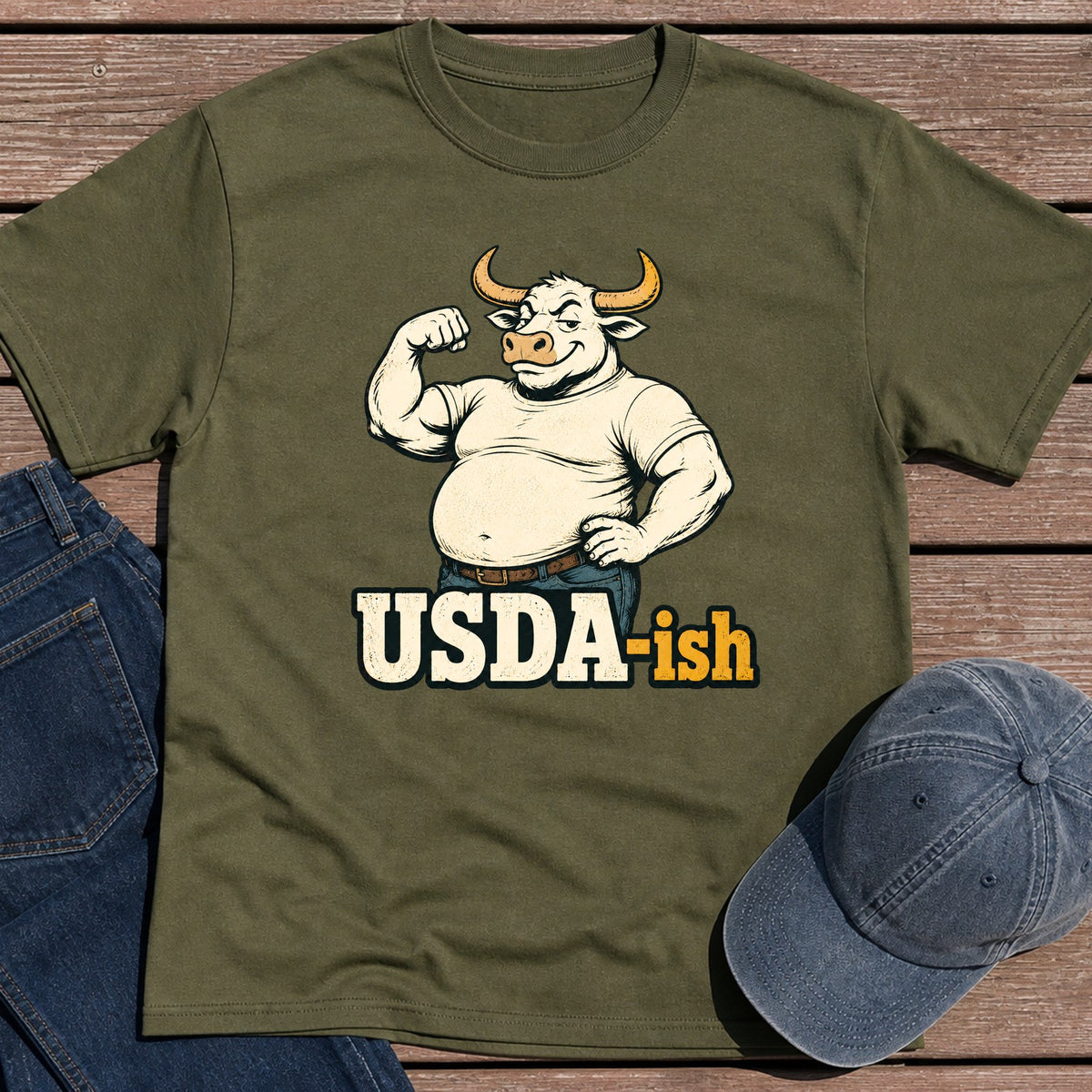 USDA-ish T-Shirt - Military Green