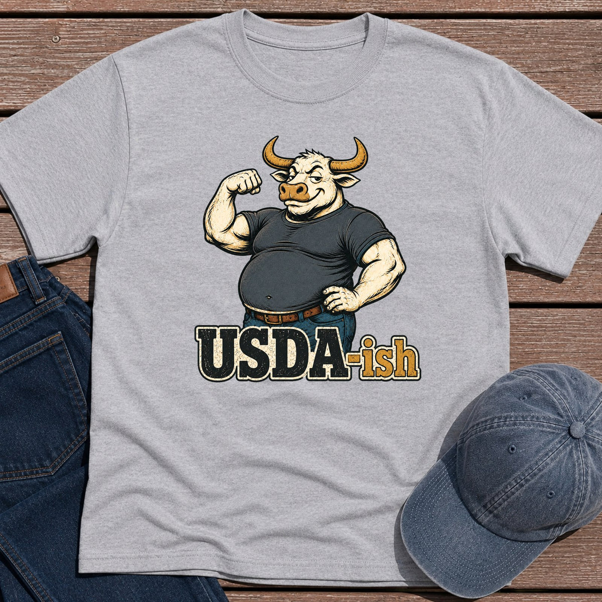 USDA-ish T-Shirt - Sport Grey