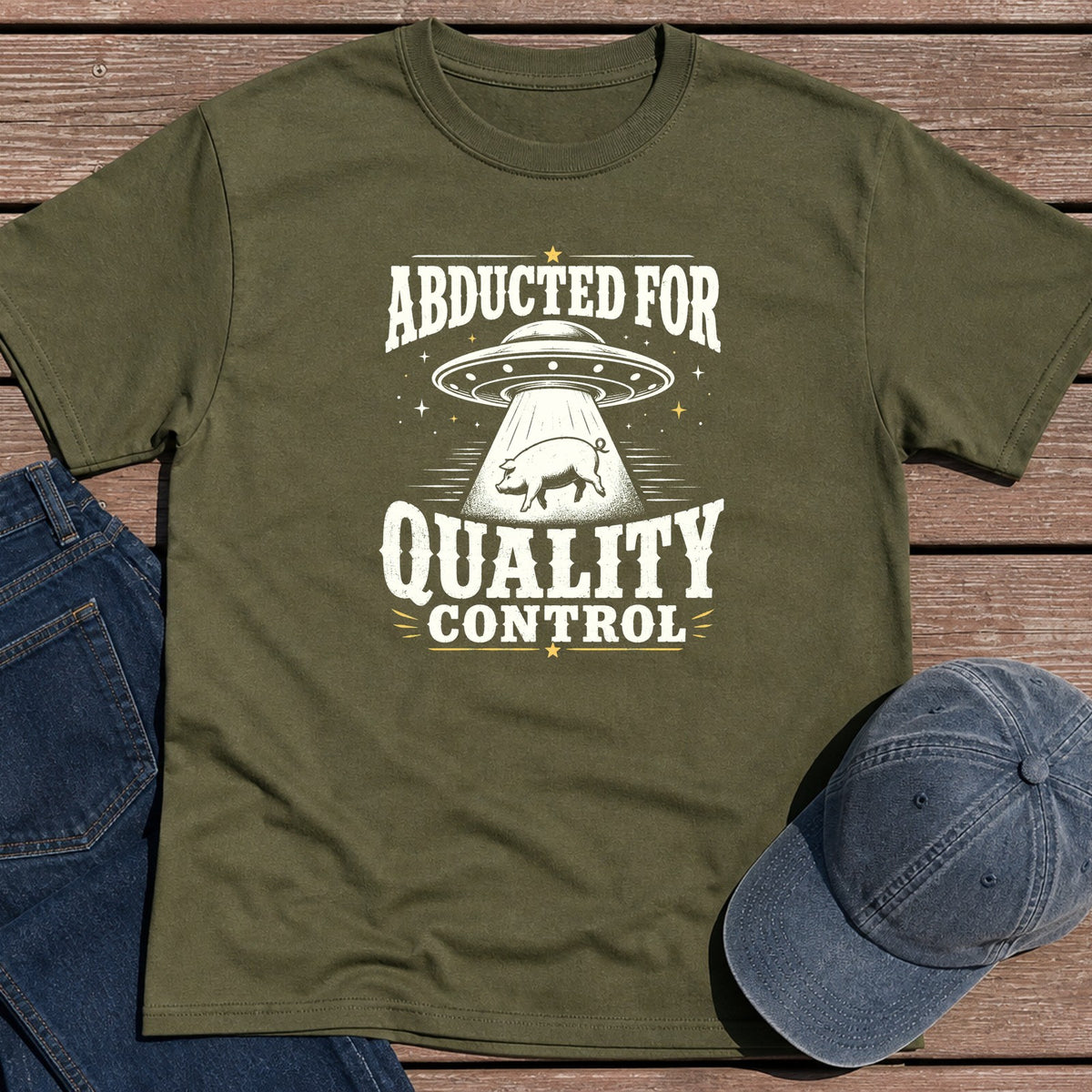 Abducted QC T-Shirt - Military Green