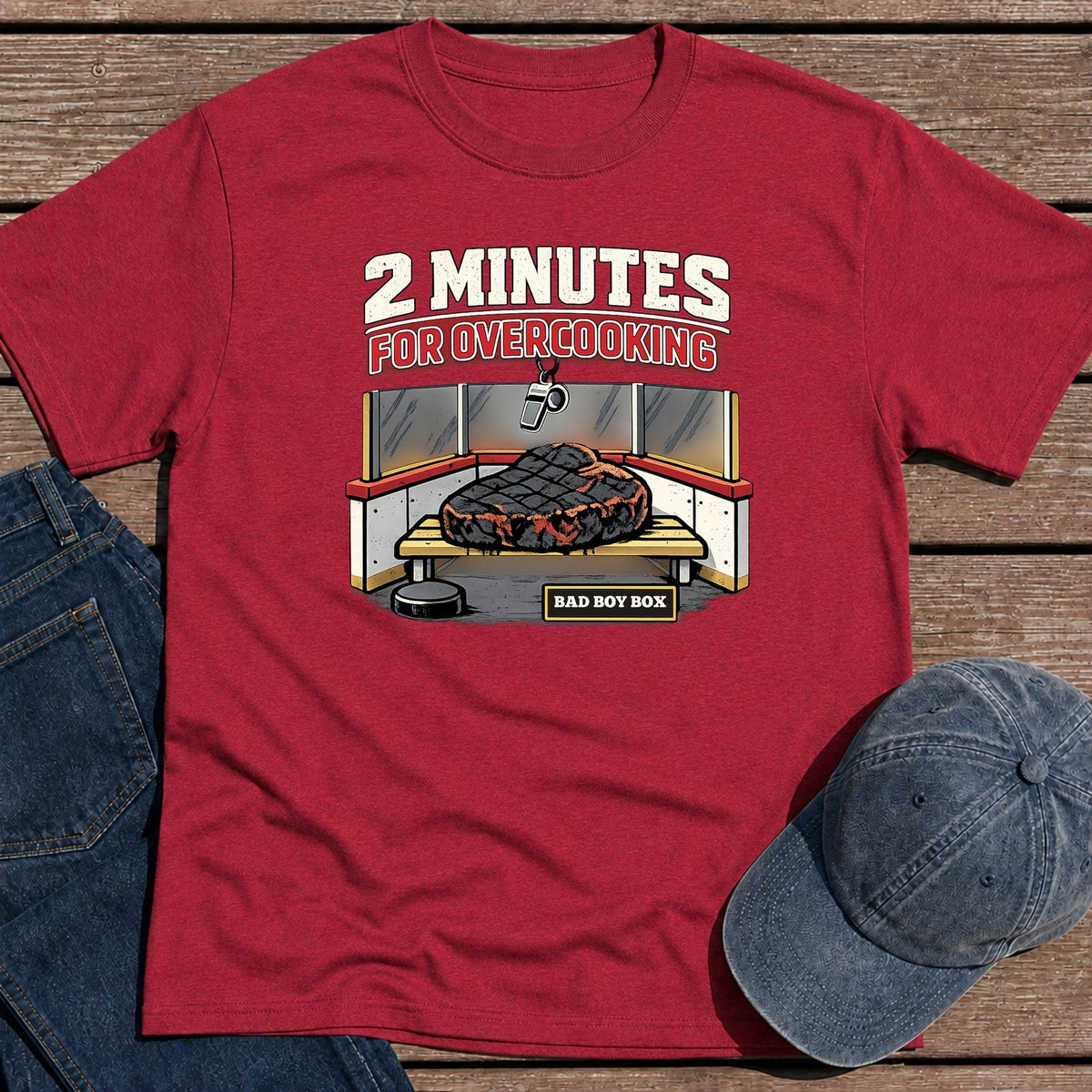 Bad Boy Box T-Shirt - Antique Cherry Red