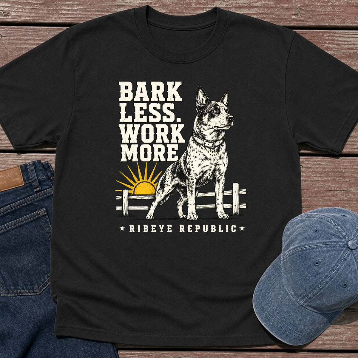 Bark Less T-Shirt - Black