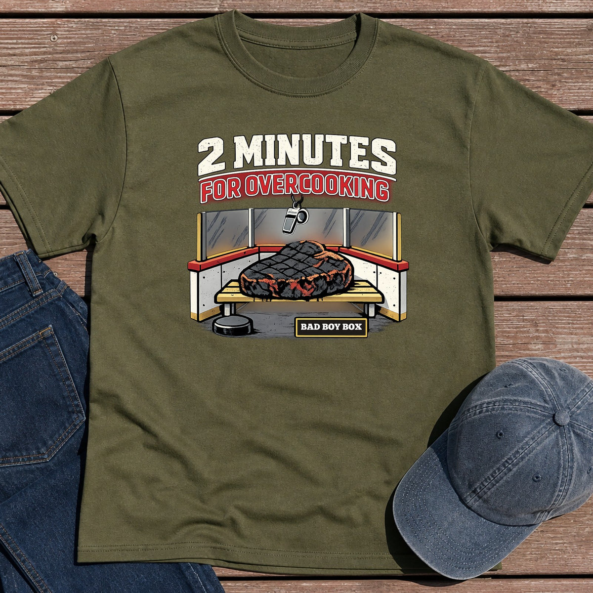 Bad Boy Box T-Shirt - Military Green