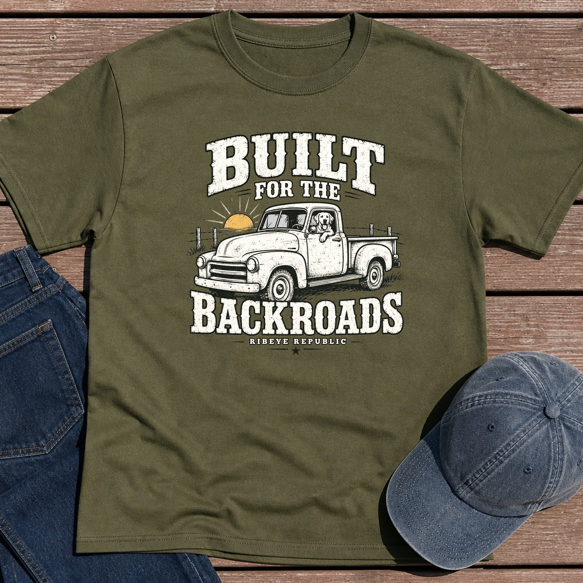 Backroads Classic T-Shirt - Military Green