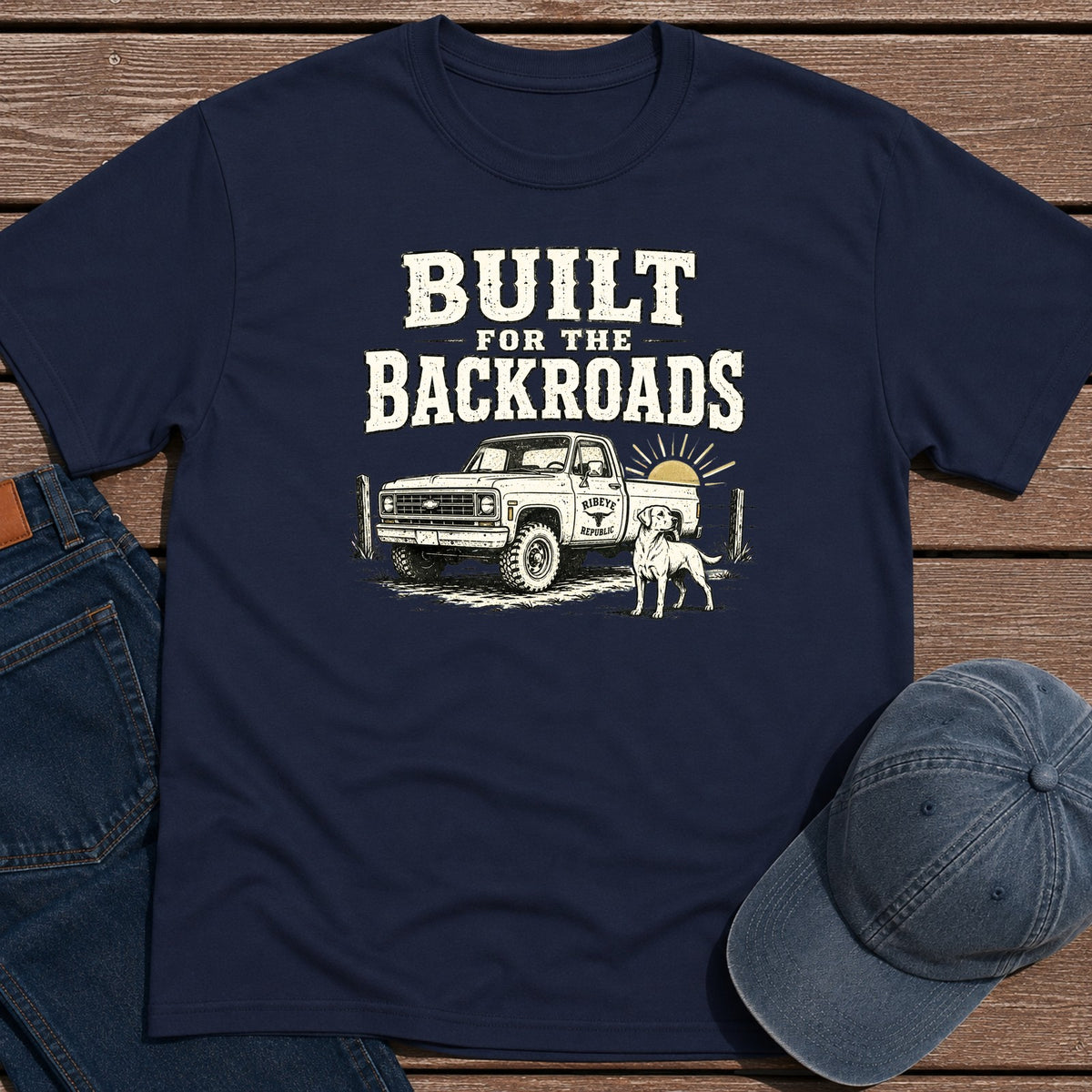 Backroads 4X4 T-Shirt - Navy