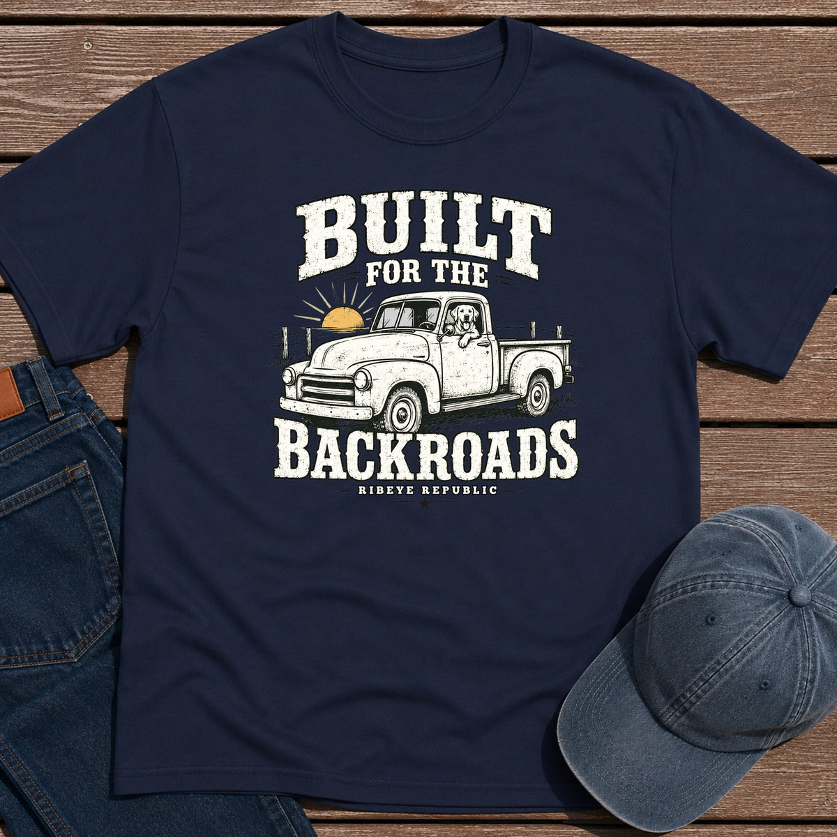 Backroads Classic T-Shirt - Navy