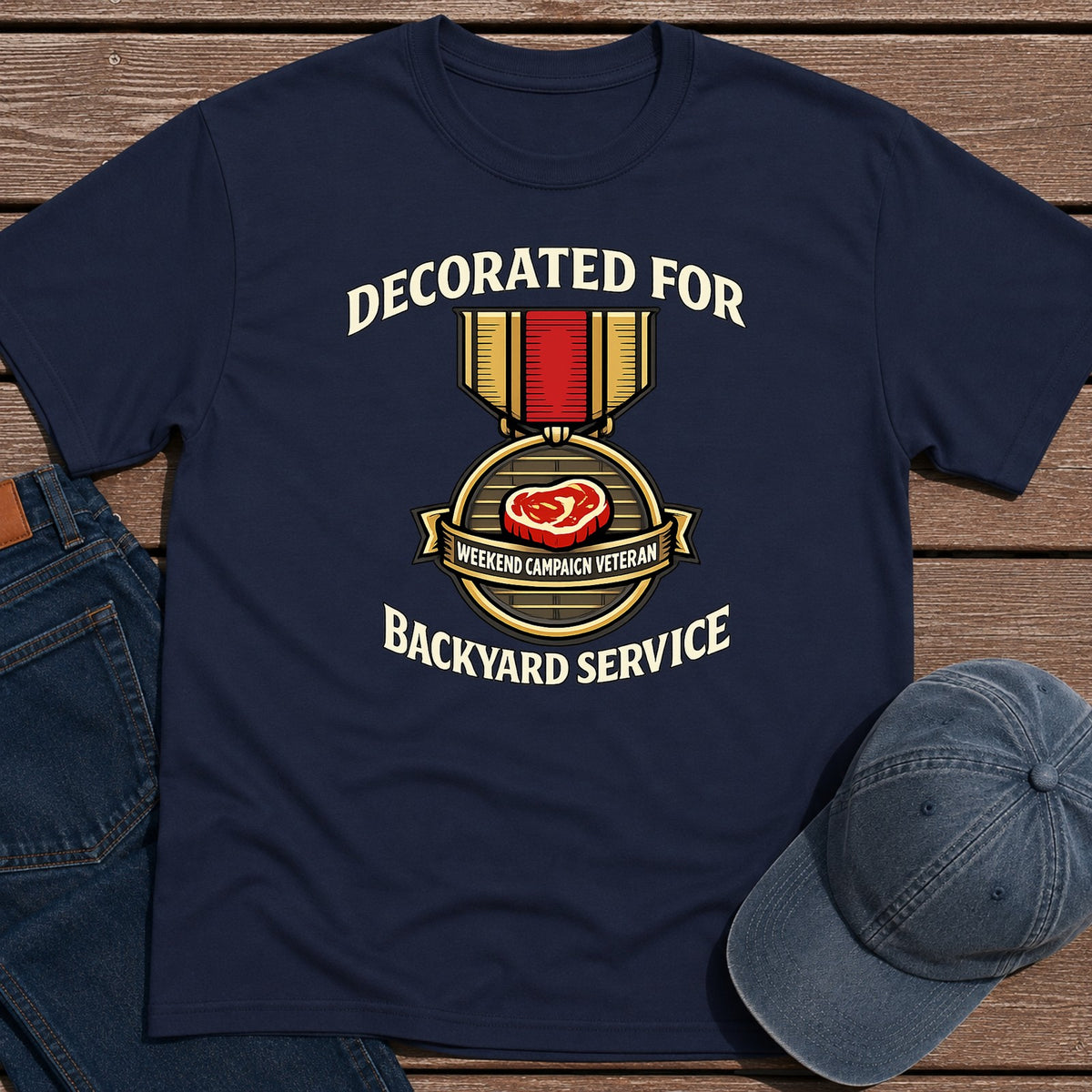 Backyard Service T-Shirt - Navy