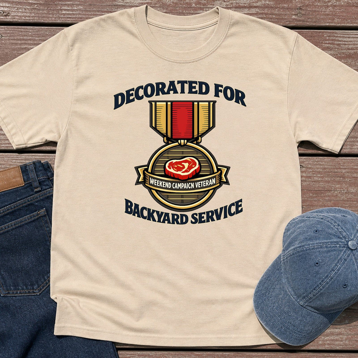 Backyard Service T-Shirt - Sand