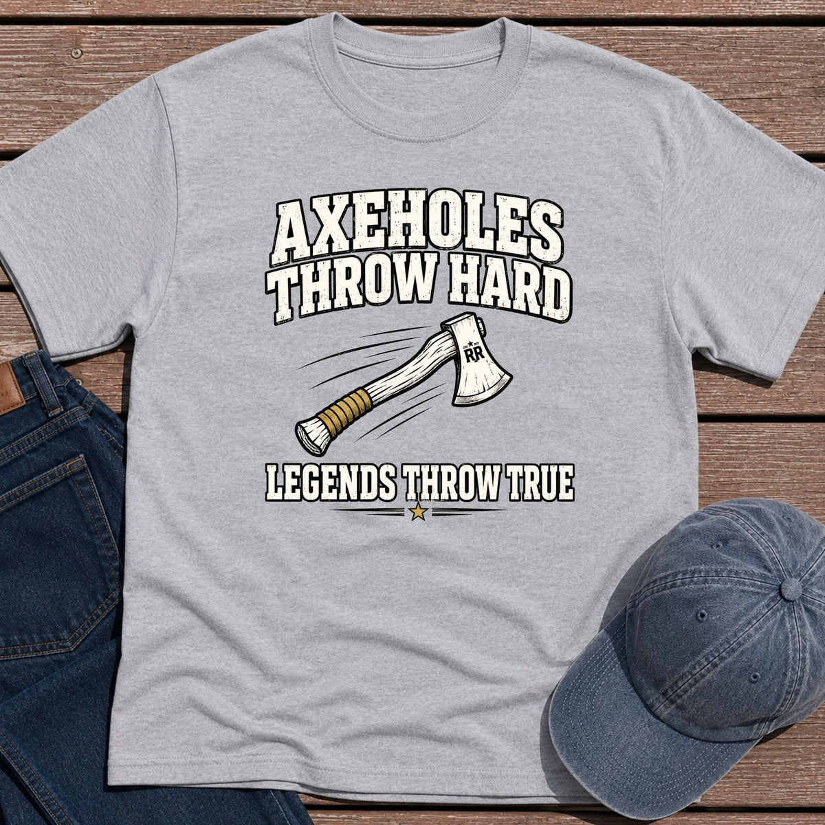 Axeholes v. Legends T-Shirt - Sport Grey