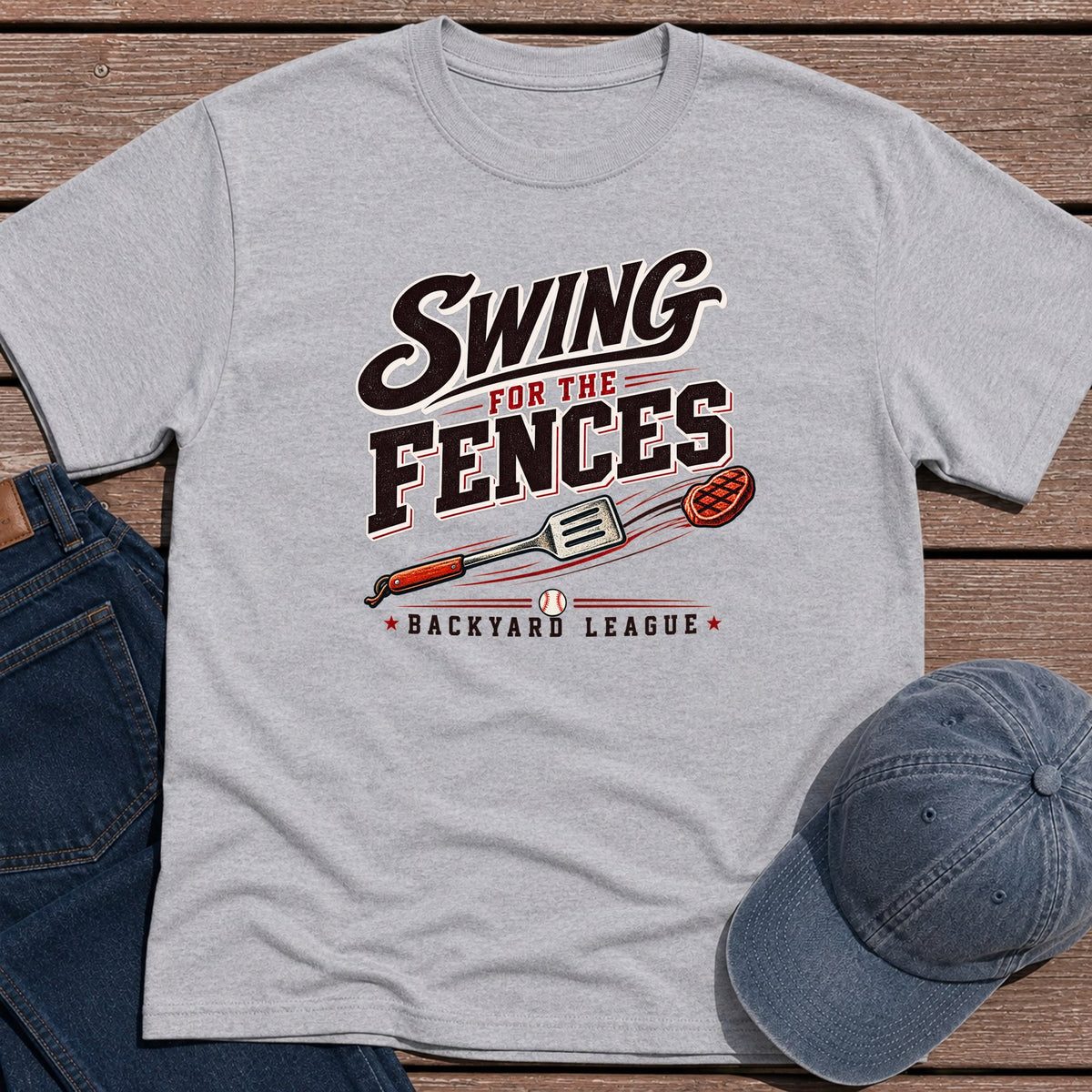 Backyard League T-Shirt - Sport Grey