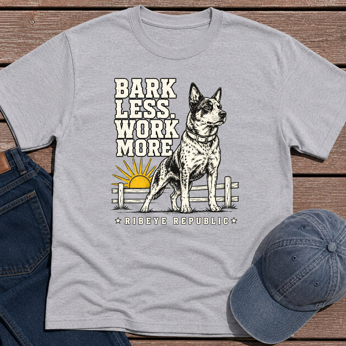 Bark Less T-Shirt - Sport Grey