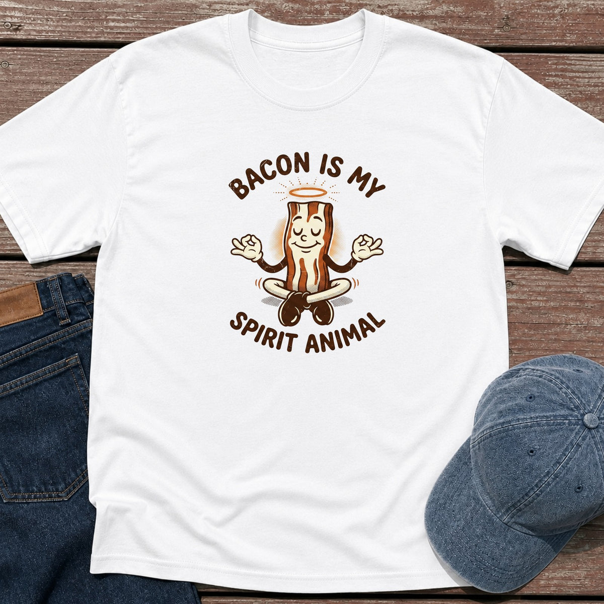 Bacon Spirit Animal T-Shirt - White