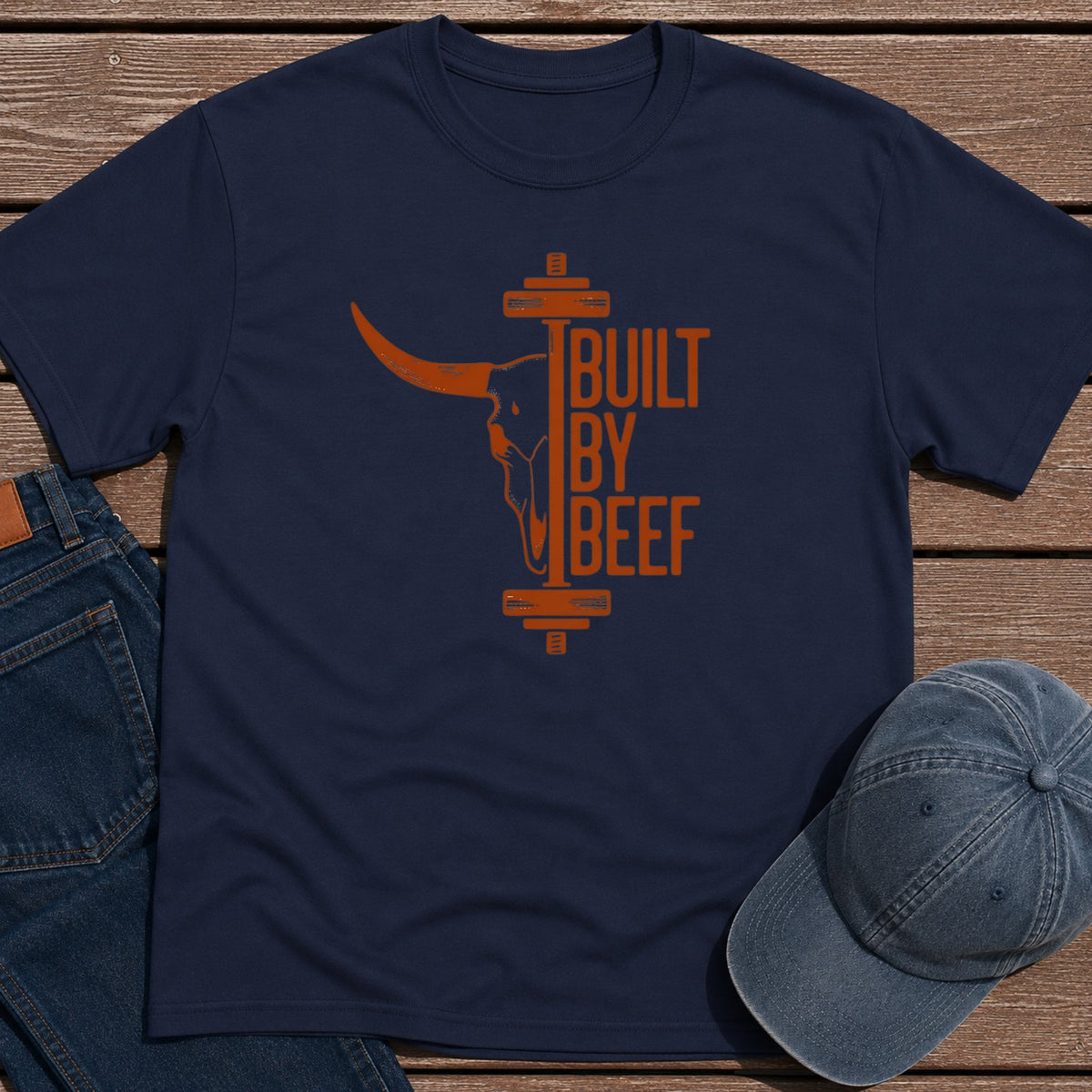 Barbell Beef T-Shirt - Navy