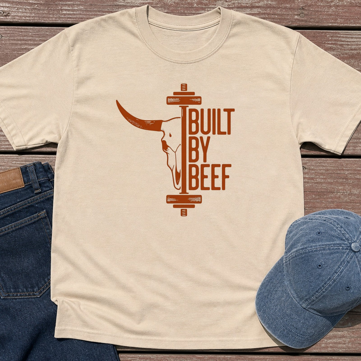 Barbell Beef T-Shirt - Sand
